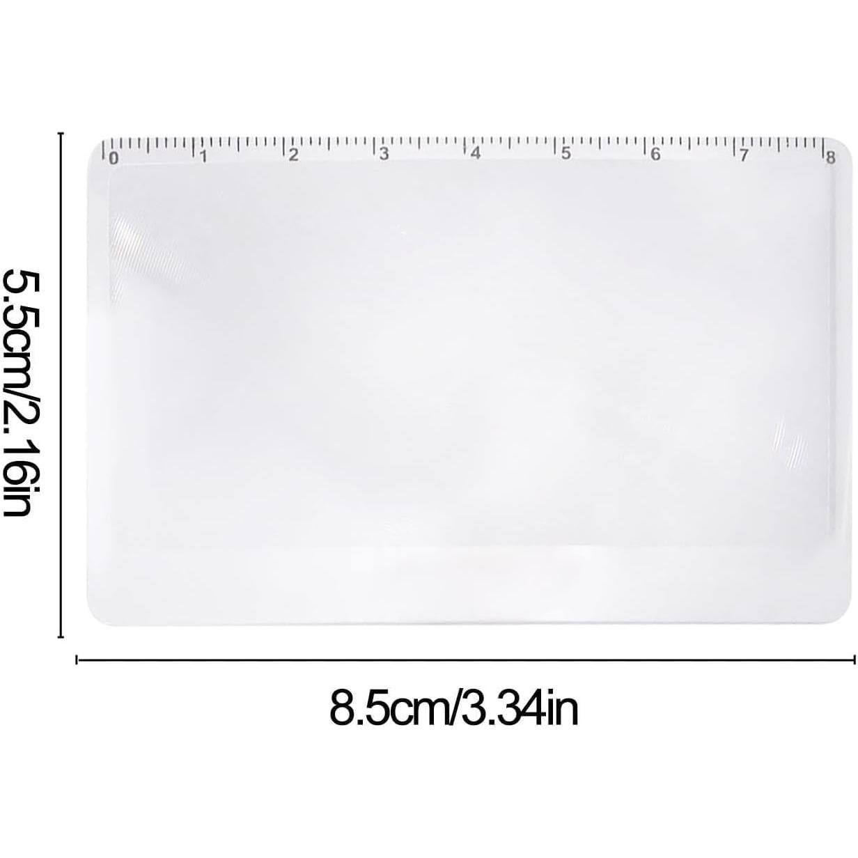 Lupa Portátil 3X HODASHI - Tarjeta de Aumento Compacta Blanca