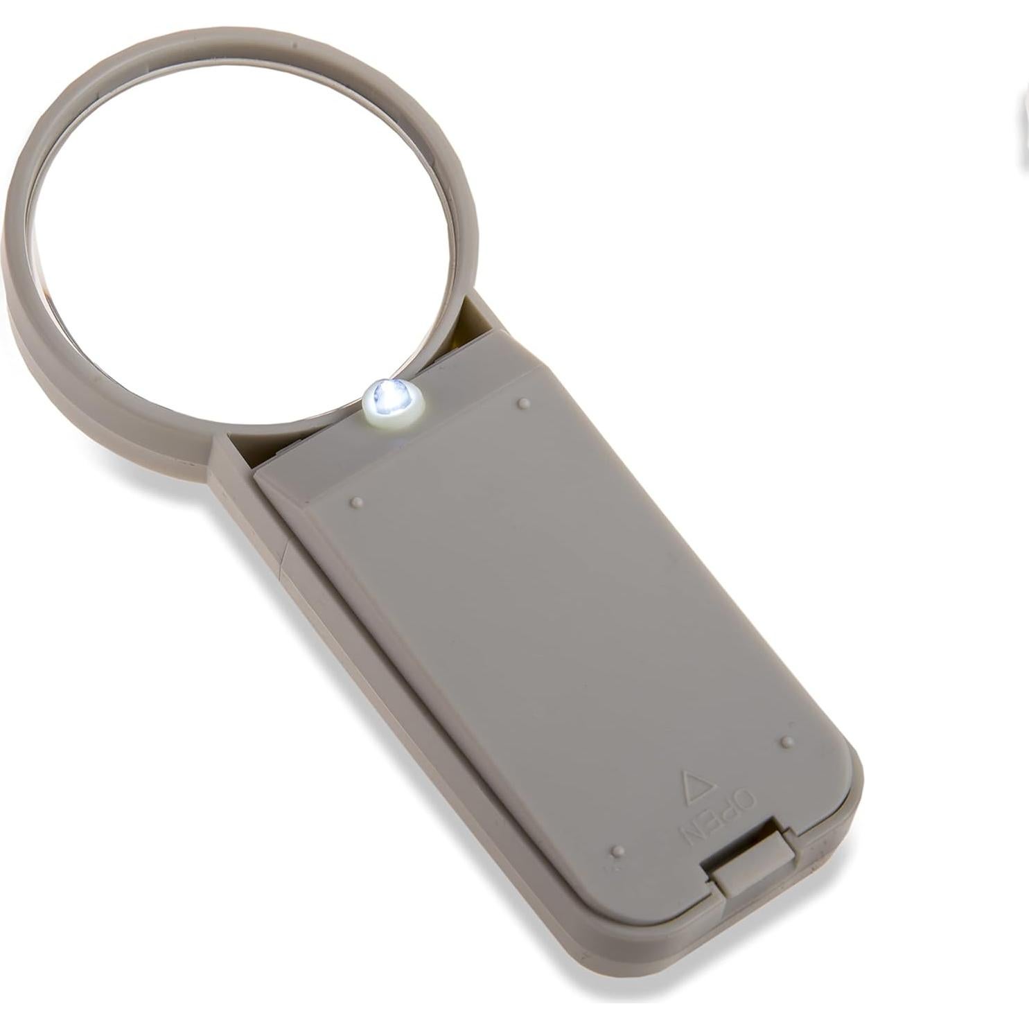 Lupa Iluminada de Mano Carson 5x Lente Asférica 6.35 cm