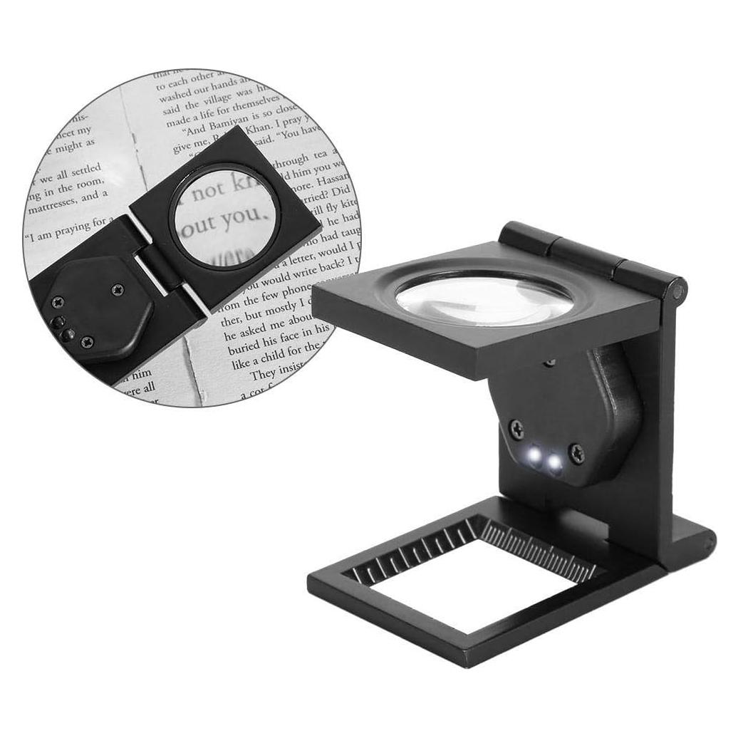 Lupa de Joyero ASHATA 30X con Luz LED y Estuche