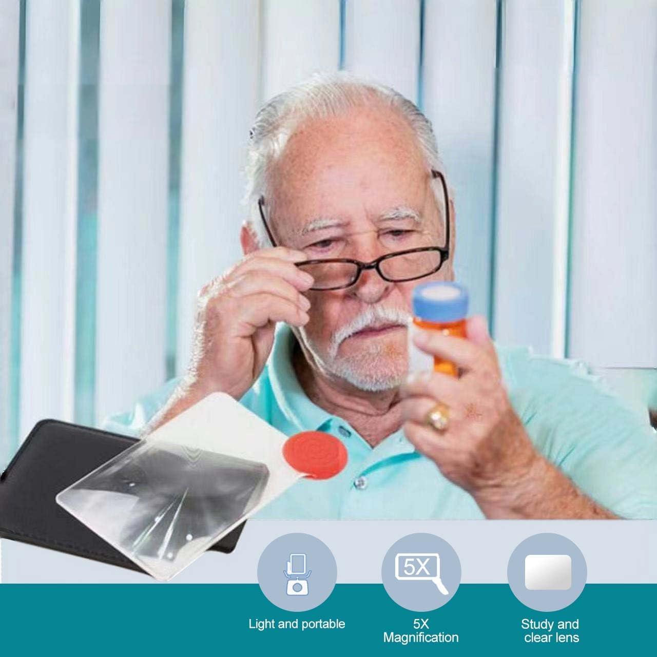 Lupa de bolsillo 3X Six Seasons, lente Fresnel acrílica