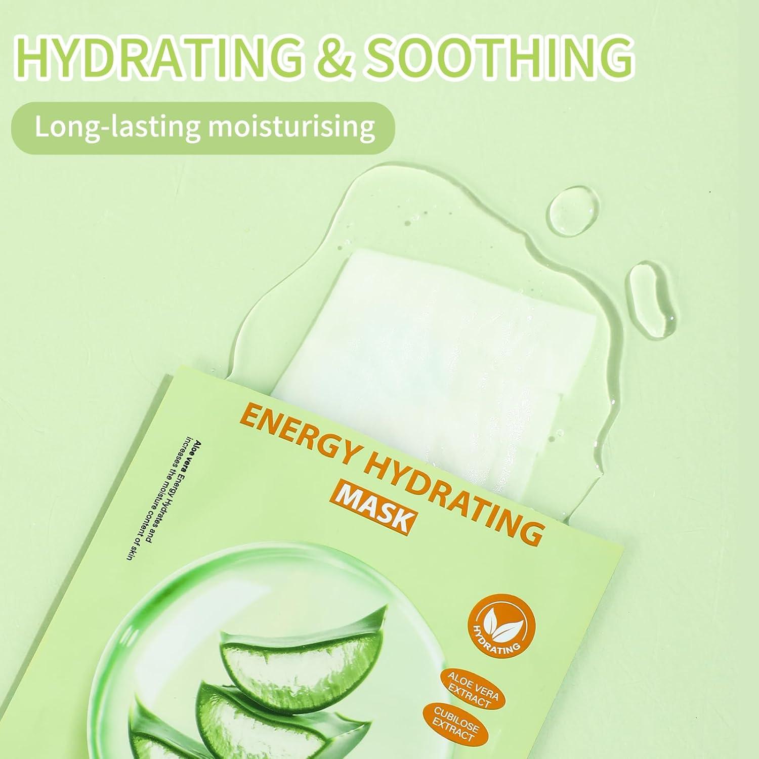 Mascarillas Faciales BIYING Aloe Vera Hidratantes x5 Unidades