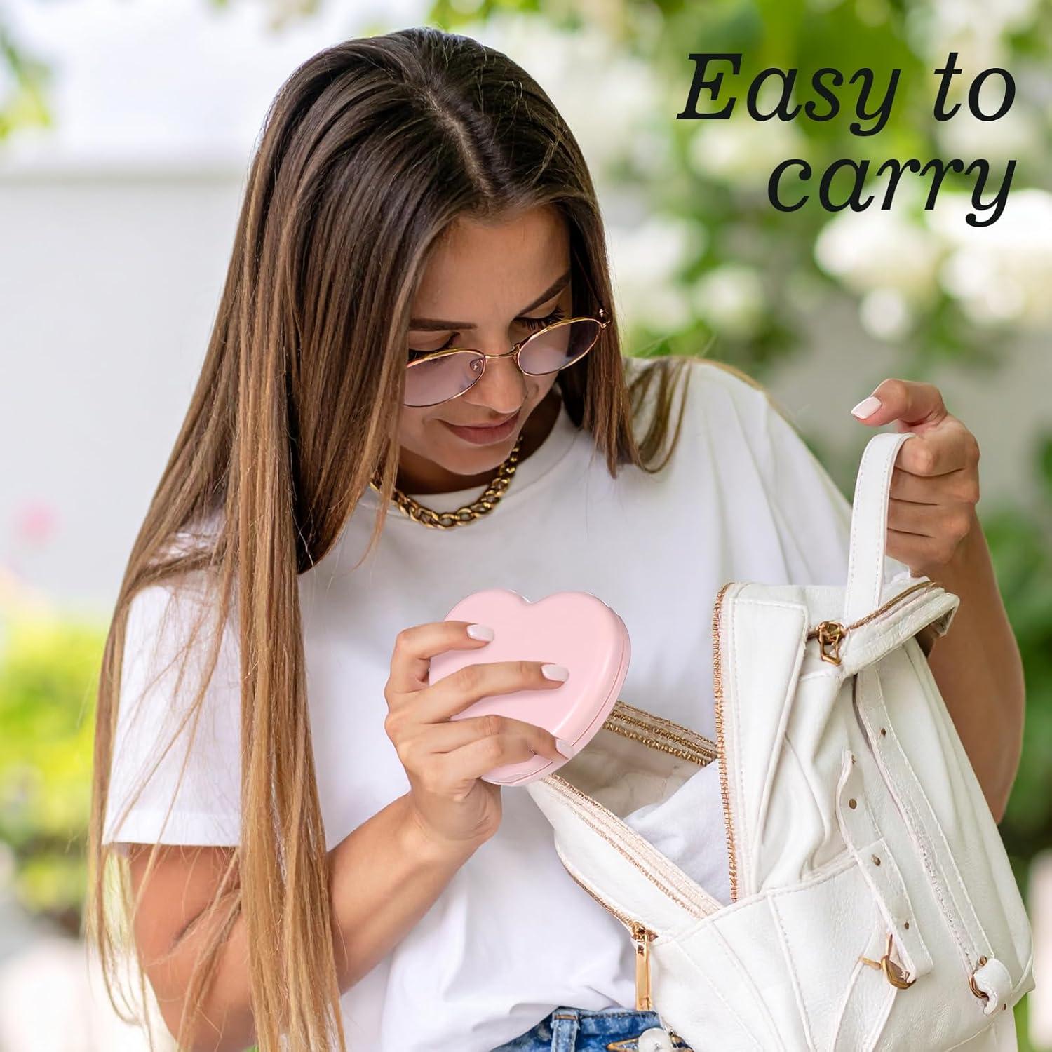 Kit de Costura Mini QfwdfcTrenz Rosa - 6 Piezas Portátil