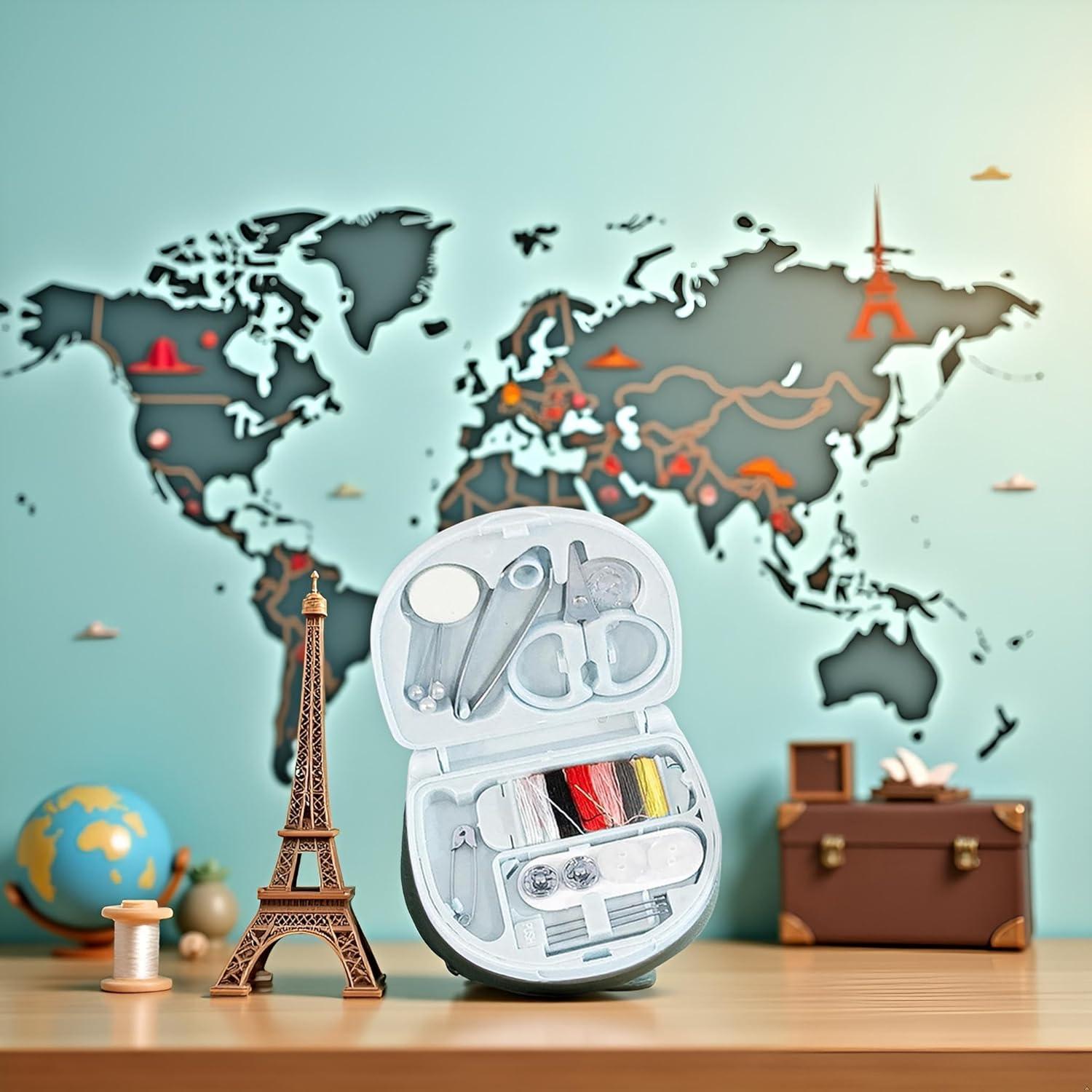 Kit de Costura de Viaje WLngtv Compacto con 6 Bobinas