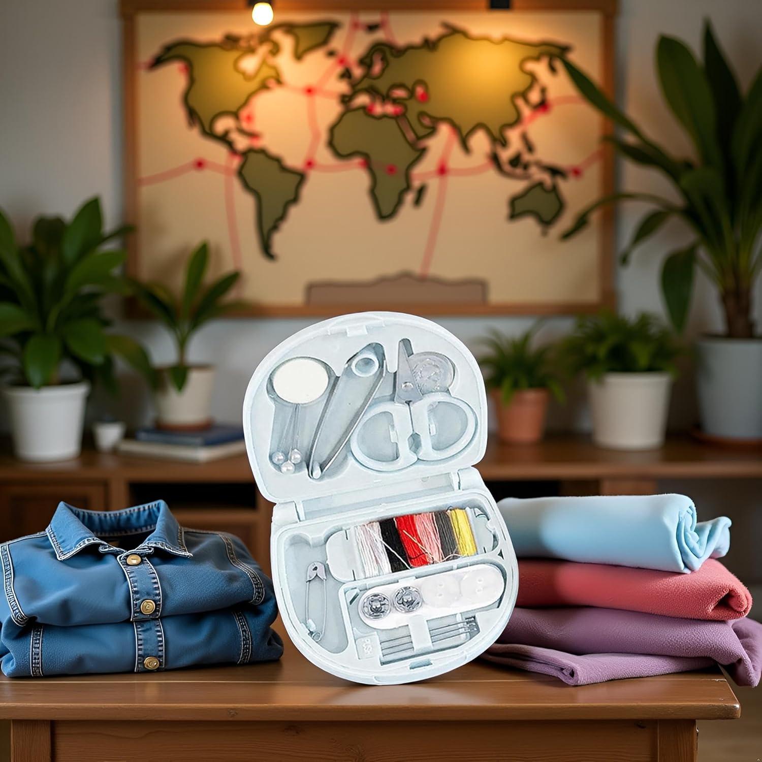 Kit de Costura de Viaje WLngtv Compacto con 6 Bobinas