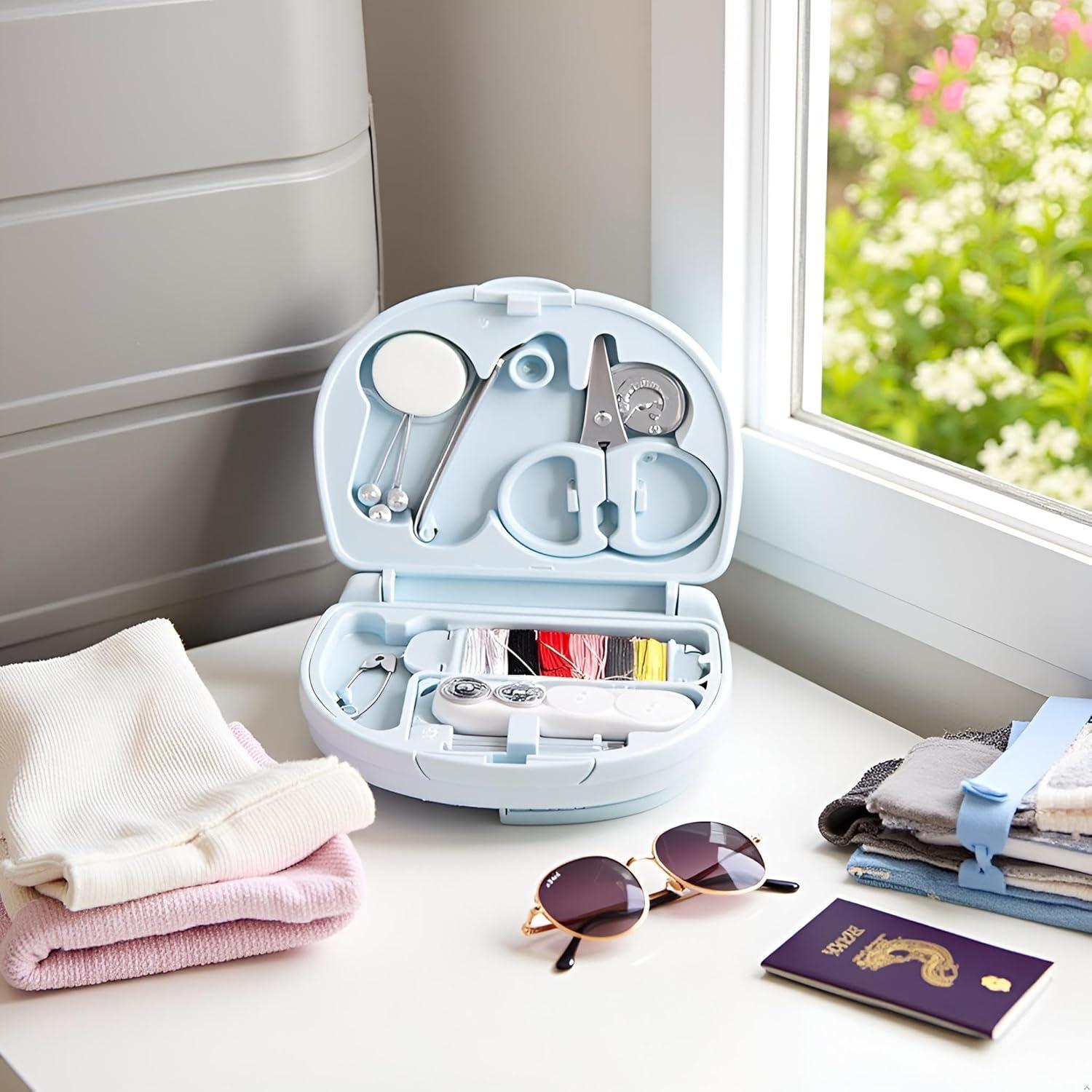 Kit de Costura de Viaje WLngtv Compacto con 6 Bobinas