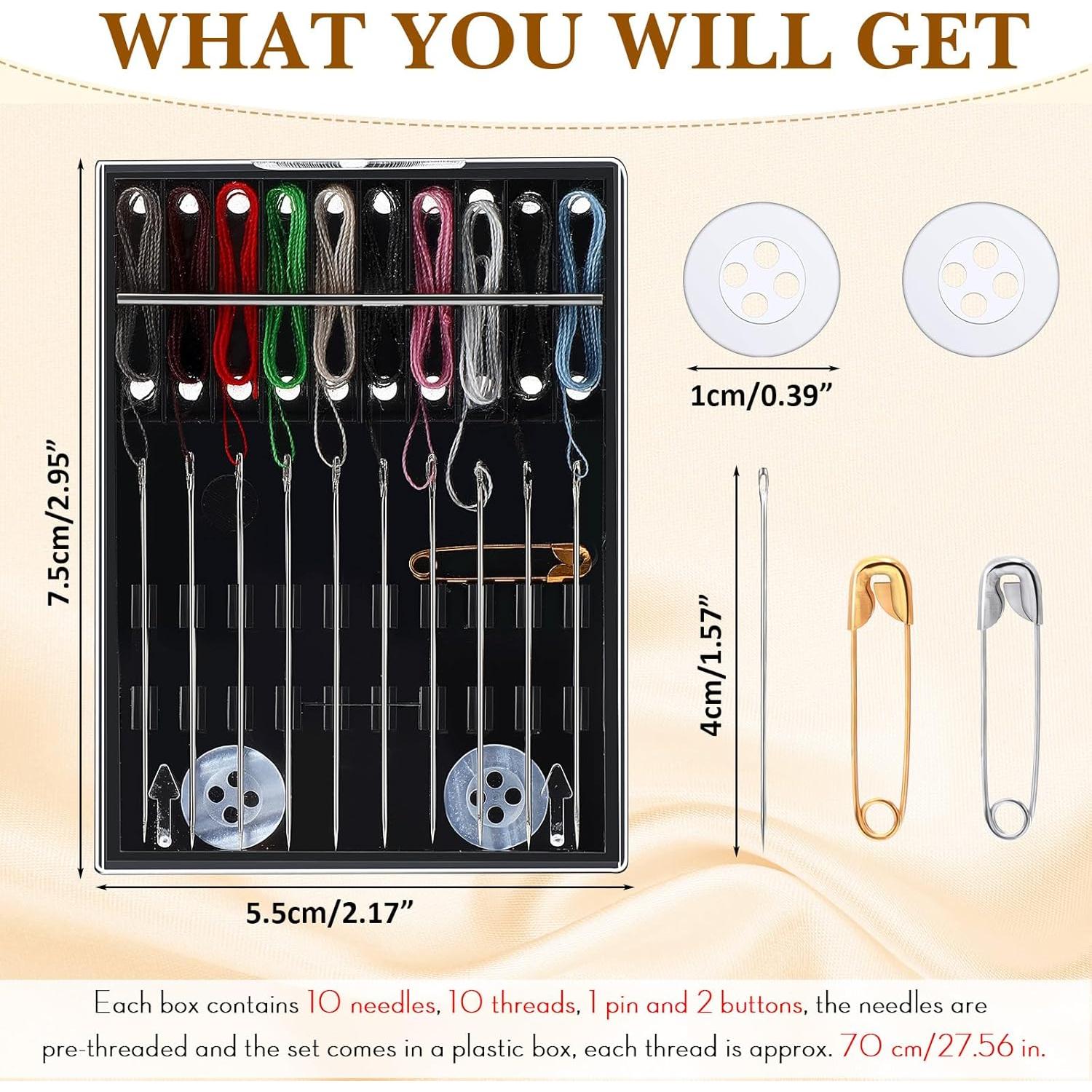 Kit de Costura de Viaje XunYee - 36 Cajas con Agujas y Hilos