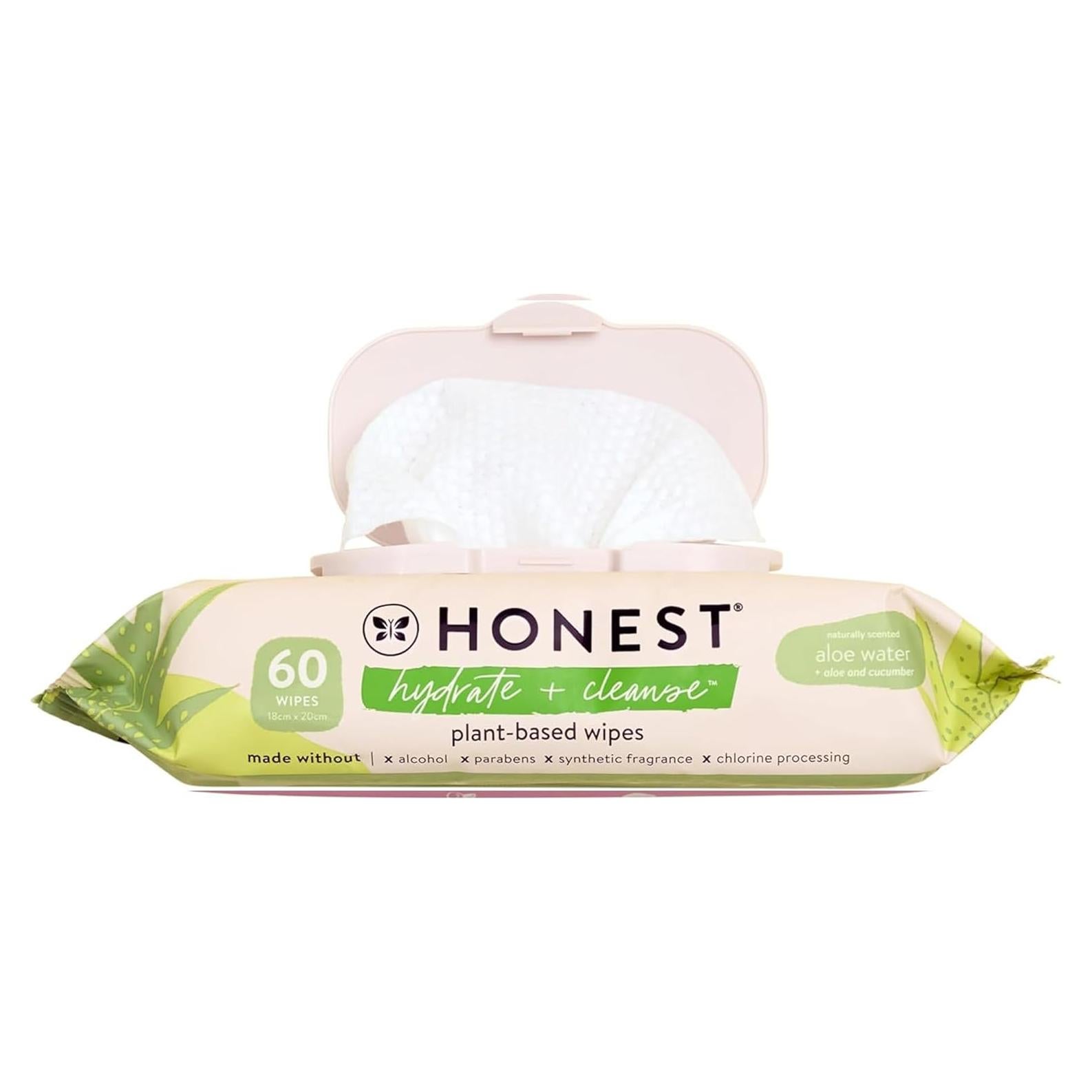 Toallitas Limpiadoras Hipoalergénicas The Honest Company 60 Unidades Aloe Pepino