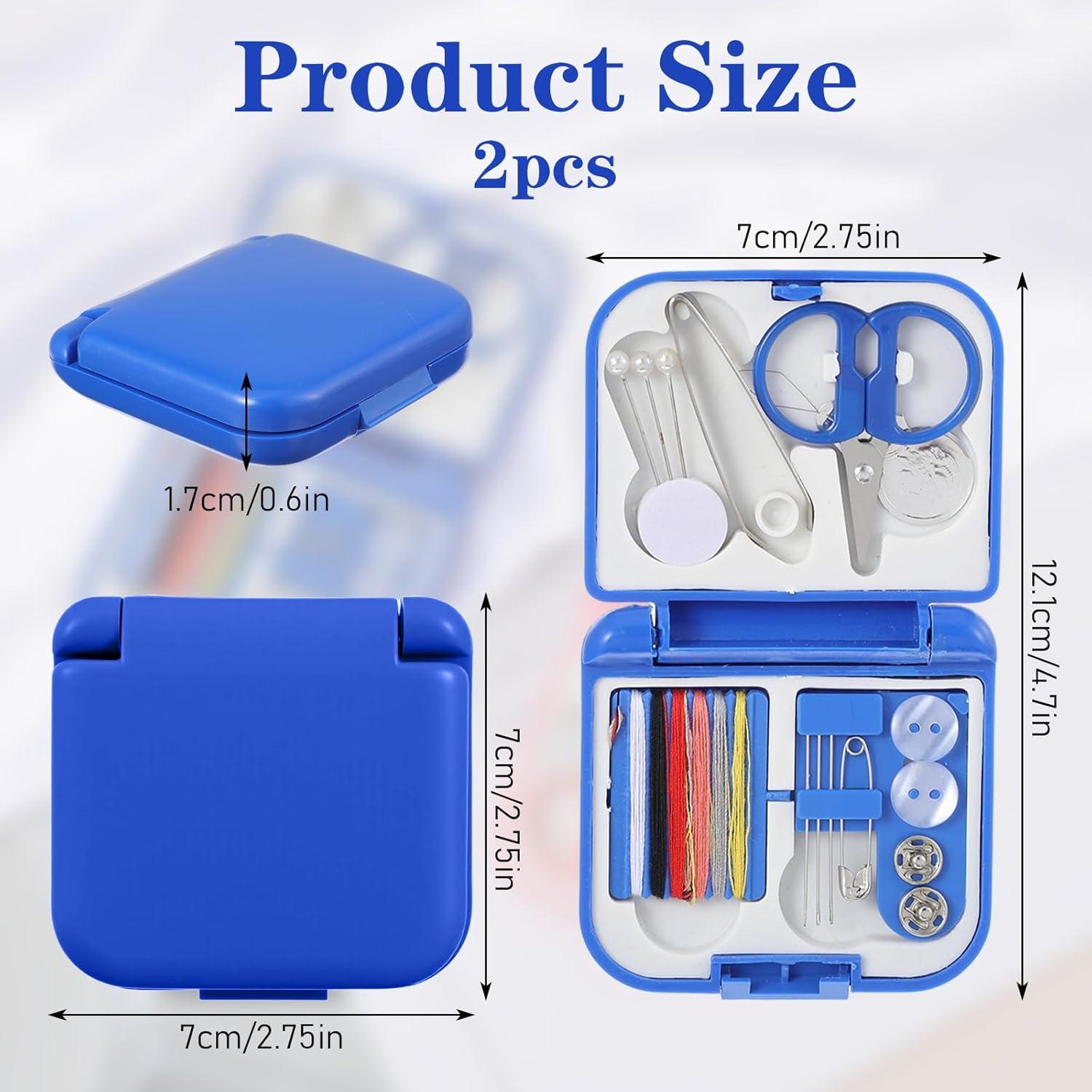 Kit de Costura de Viaje Mini Quilax 2 Piezas Azul y Rosa