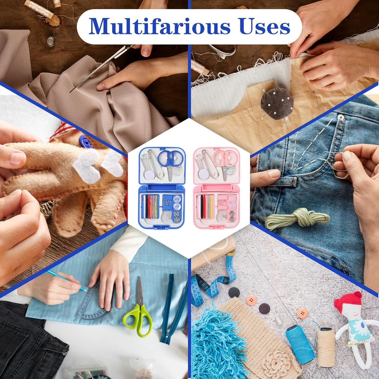 Kit de Costura de Viaje Mini Quilax 2 Piezas Azul y Rosa