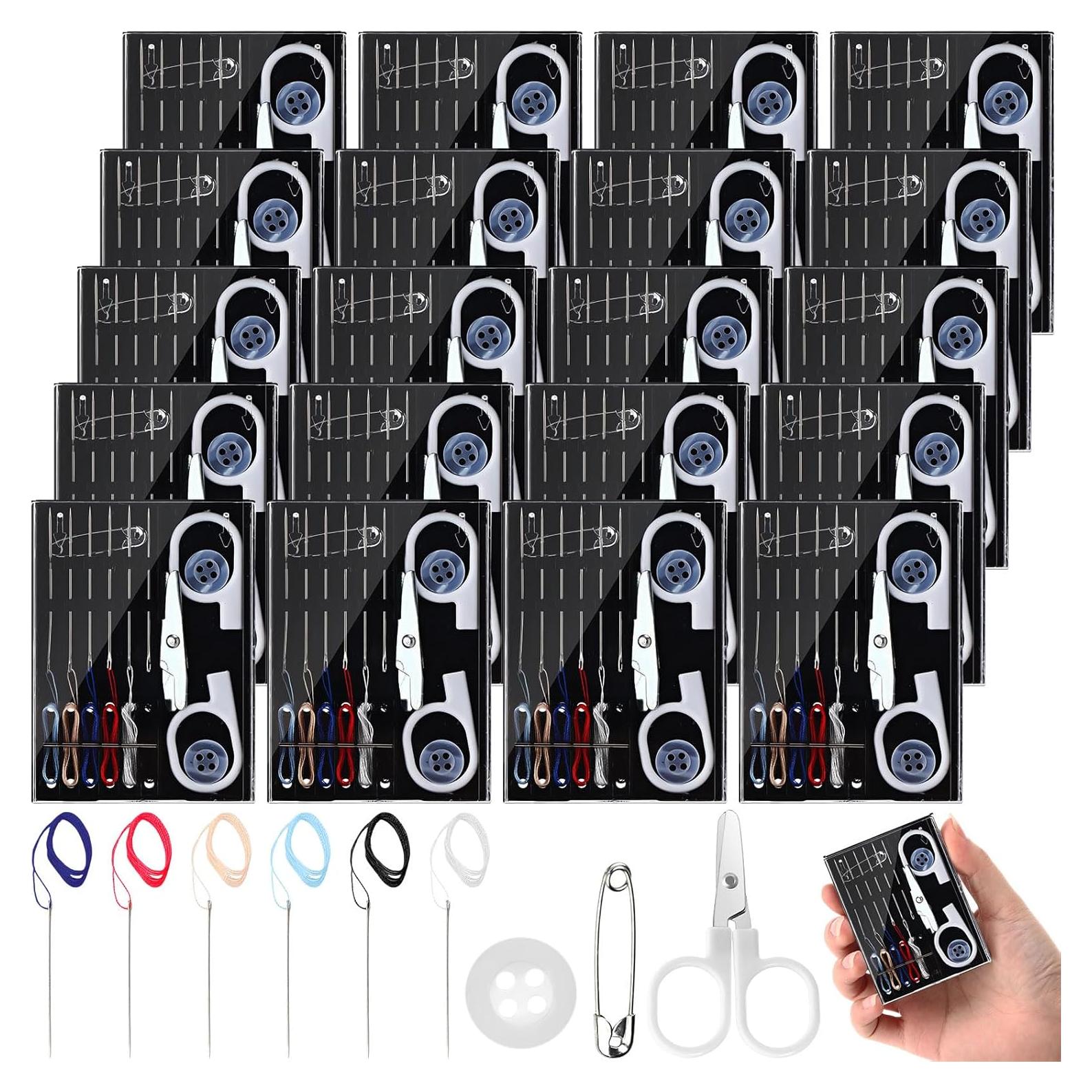 Kit de Costura de Viaje Knitgrip - 48 Cajas con Agujas y Hilos