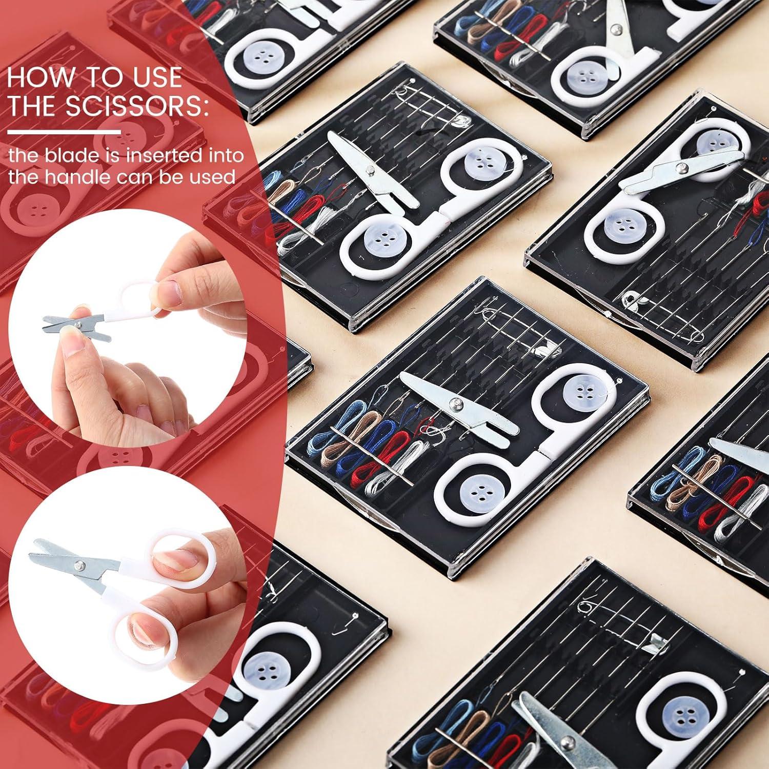 Kit de Costura de Viaje Knitgrip - 48 Cajas con Agujas y Hilos