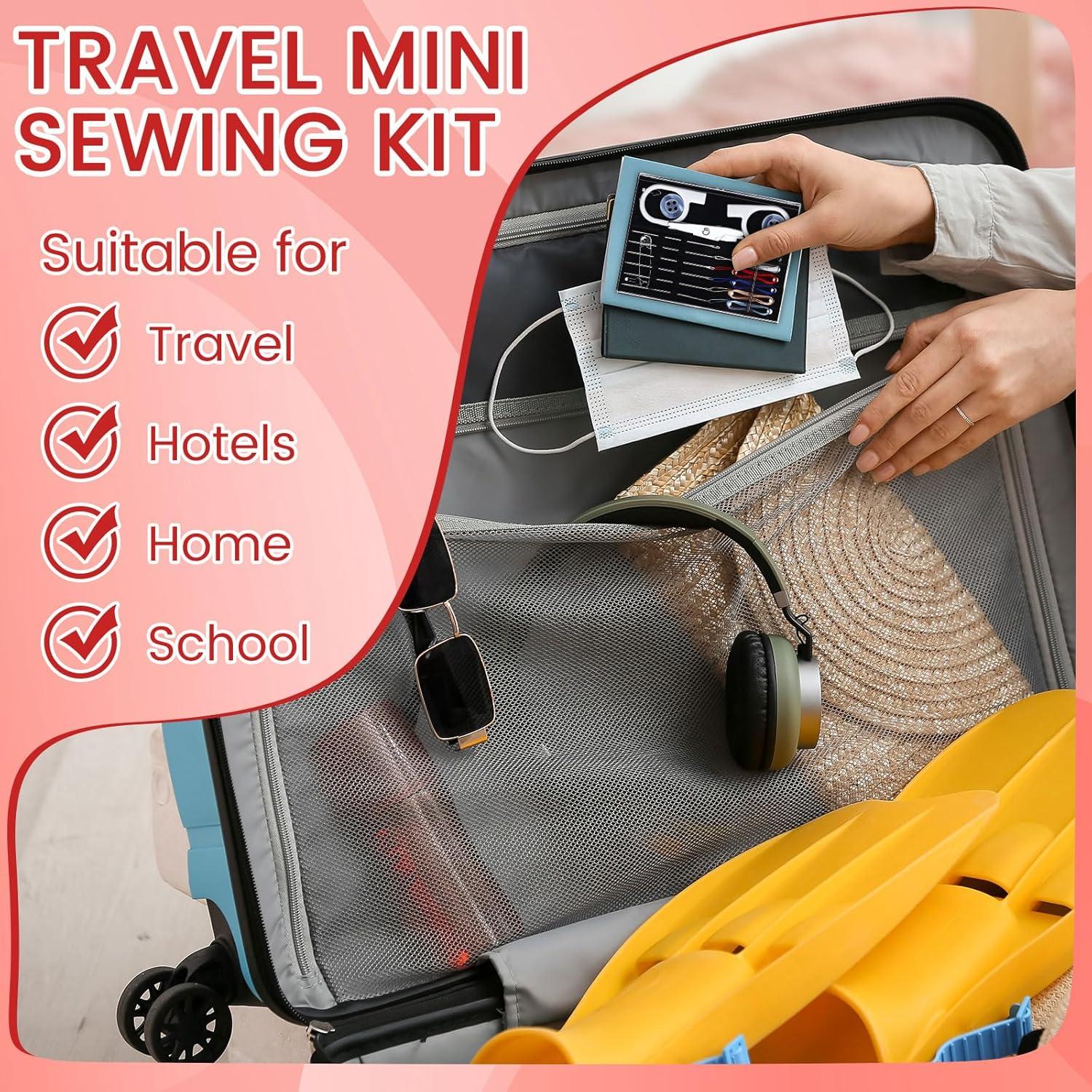 Kit de Costura de Viaje Knitgrip - 48 Cajas con Agujas y Hilos