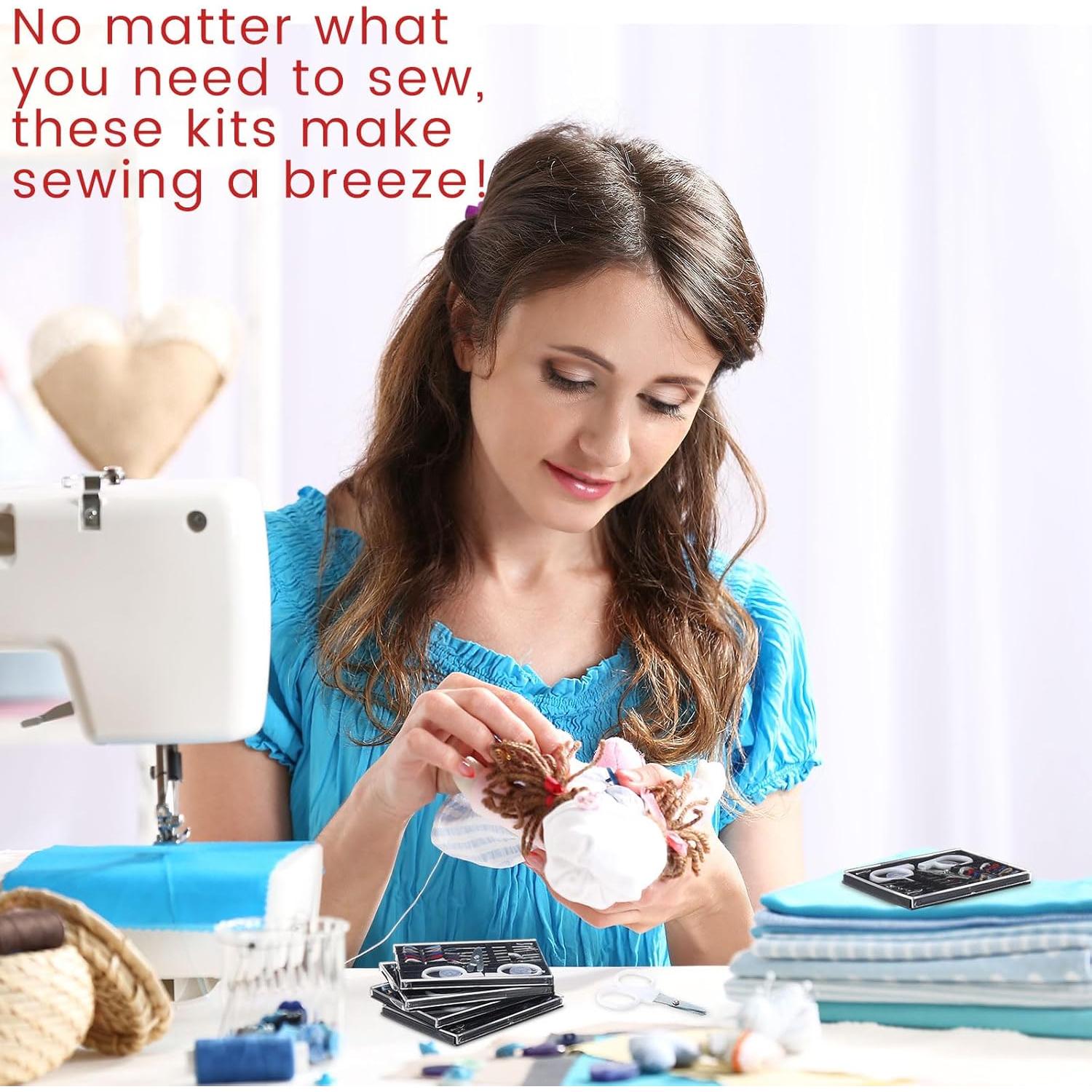 Kit de Costura de Viaje Knitgrip - 48 Cajas con Agujas y Hilos