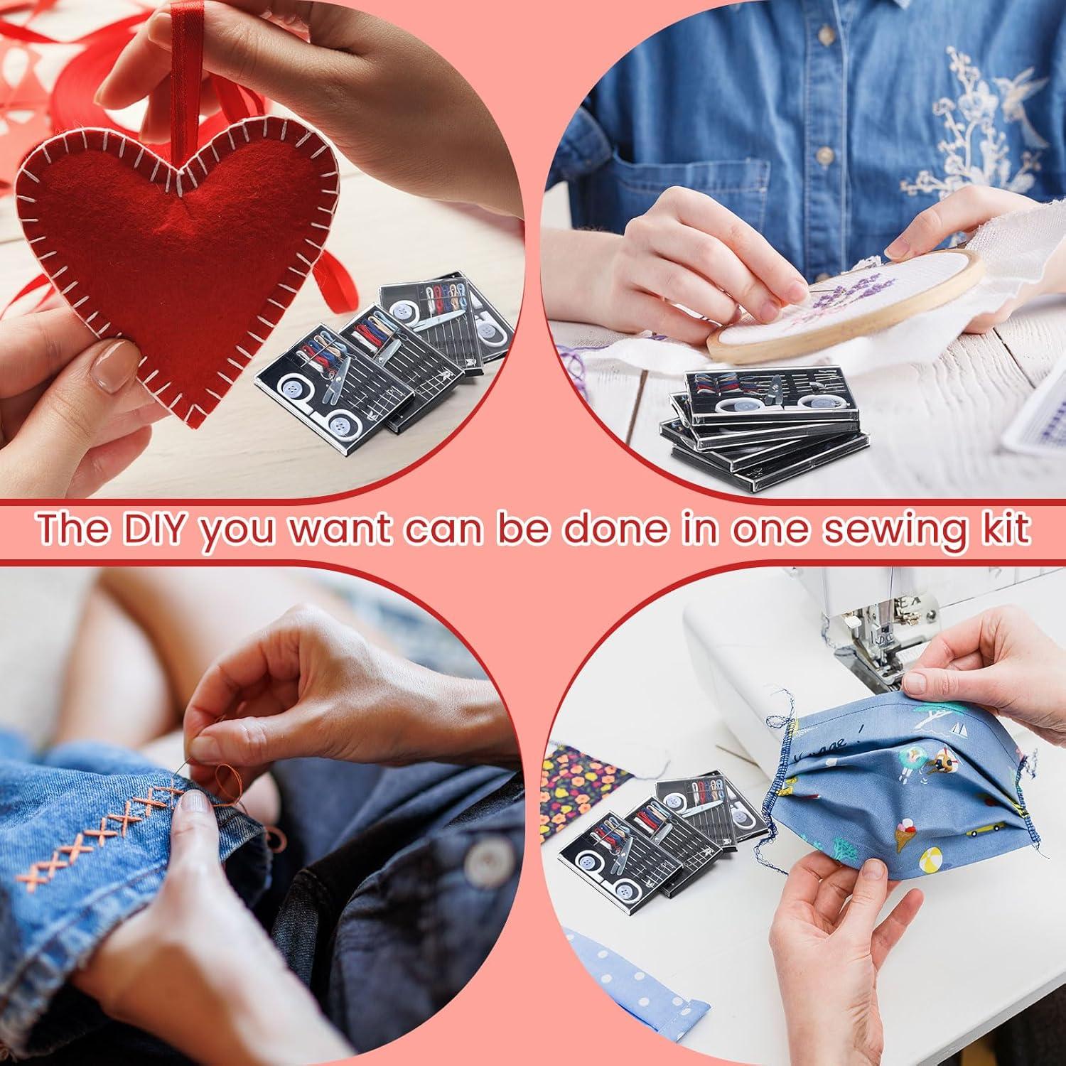 Kit de Costura de Viaje Knitgrip - 48 Cajas con Agujas y Hilos