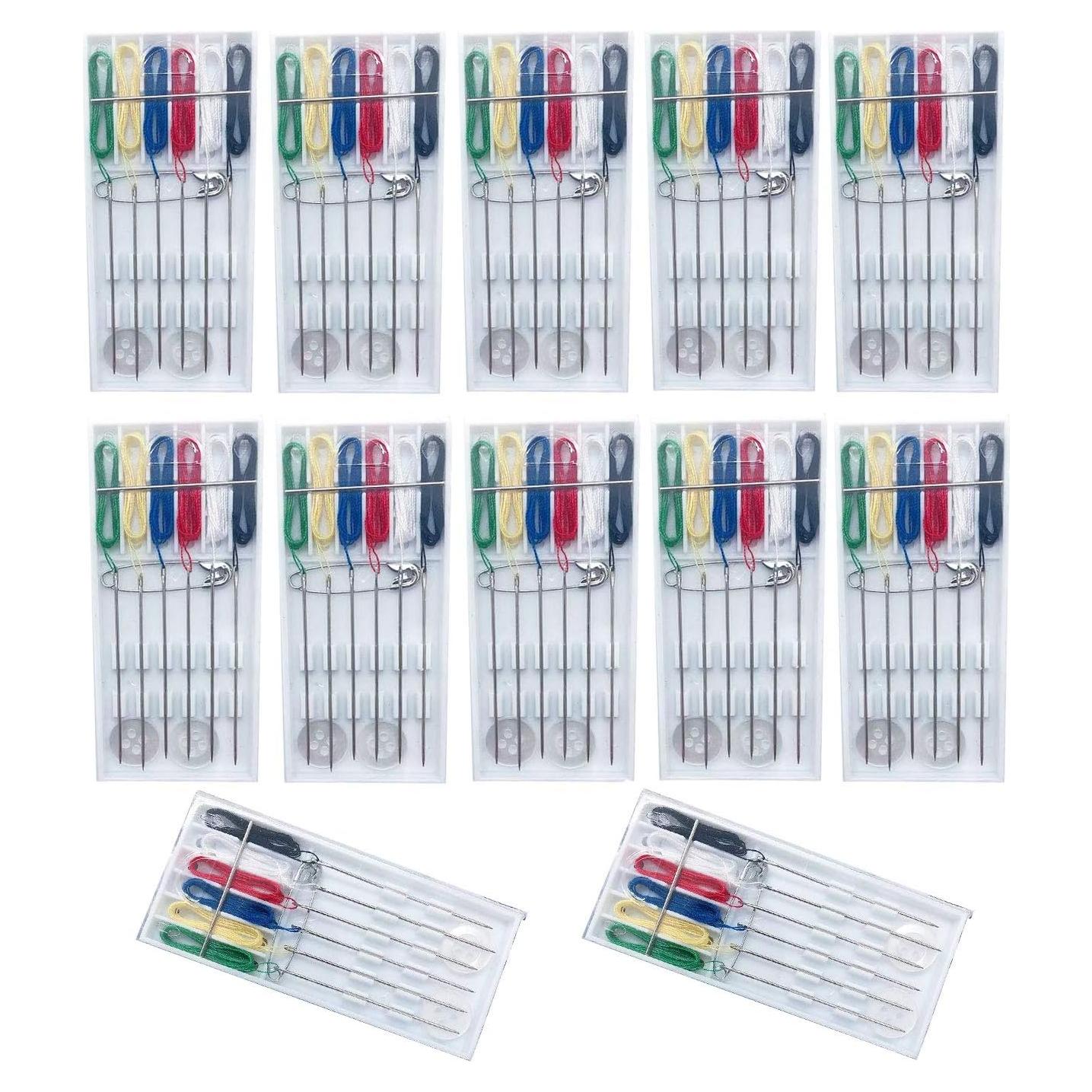 Kit de Costura de Viaje Luckkyme 72 Piezas Agujas Pre-Enhebradas