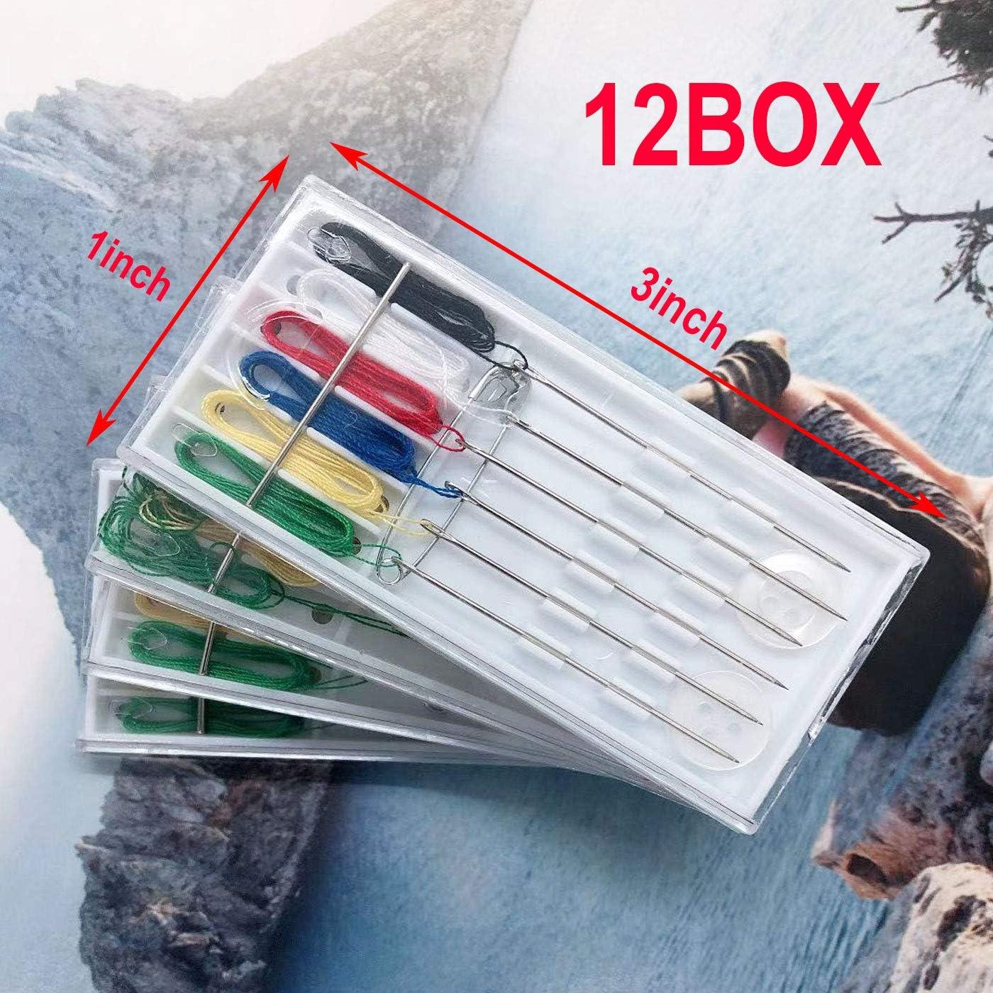 Kit de Costura de Viaje Luckkyme 72 Piezas Agujas Pre-Enhebradas