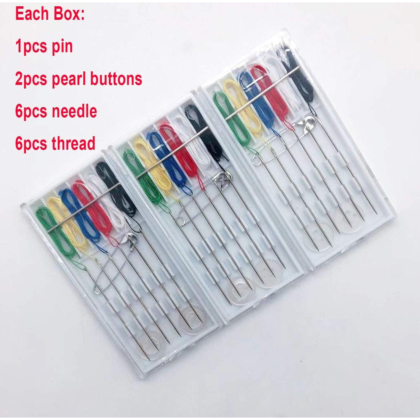 Kit de Costura de Viaje Luckkyme 72 Piezas Agujas Pre-Enhebradas