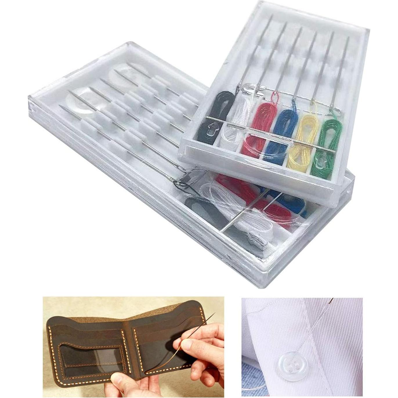 Kit de Costura de Viaje Luckkyme 72 Piezas Agujas Pre-Enhebradas