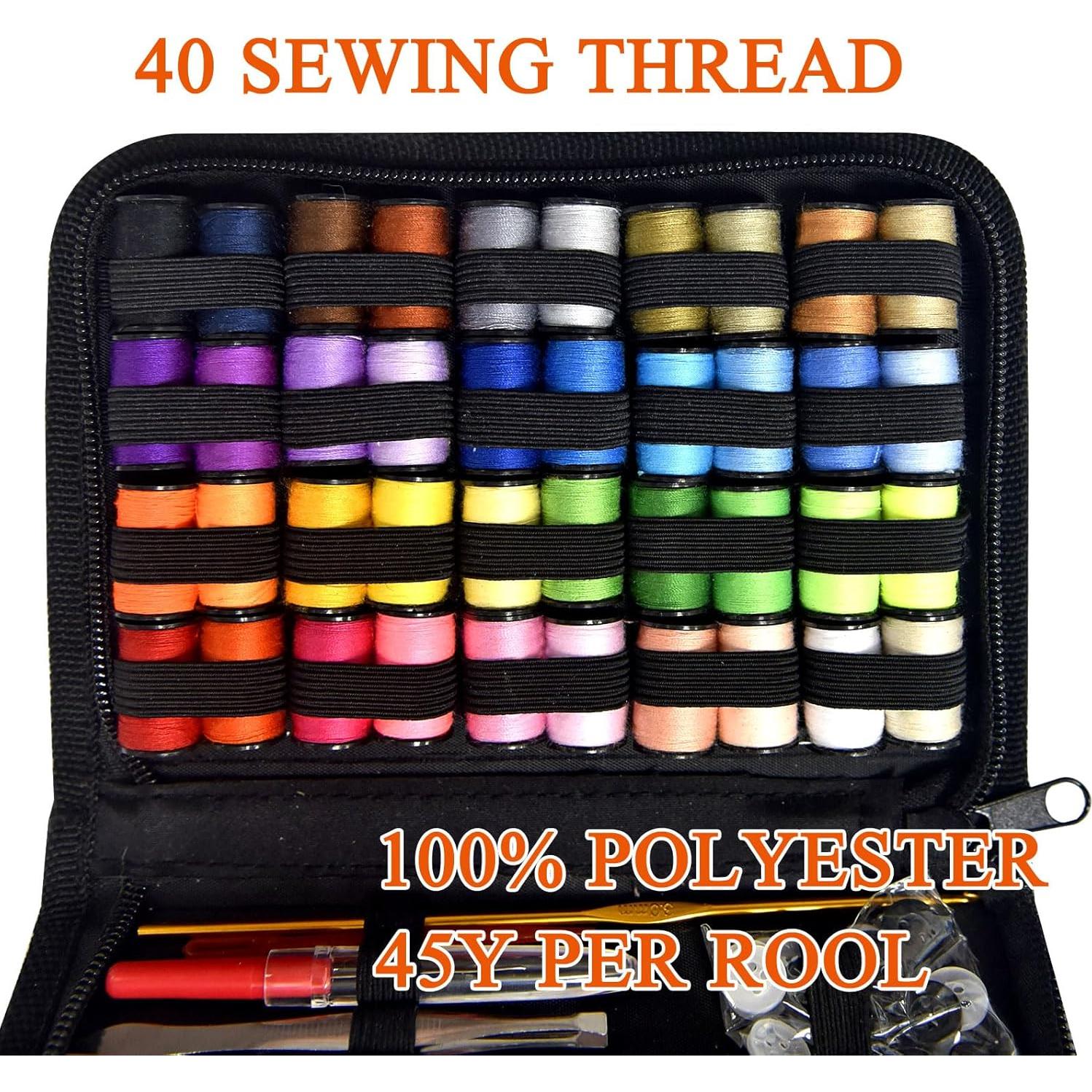 Kit de Costura Portátil LP con 40 Hilos y Accesorios