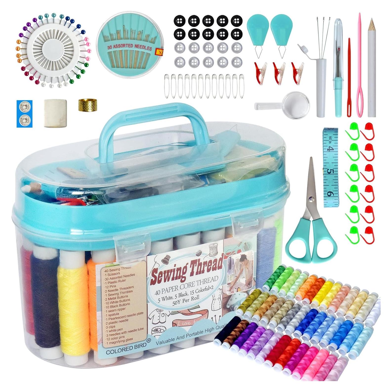Kit de Costura Portátil CB con 40 Bobinas de Hilo y Accesorios