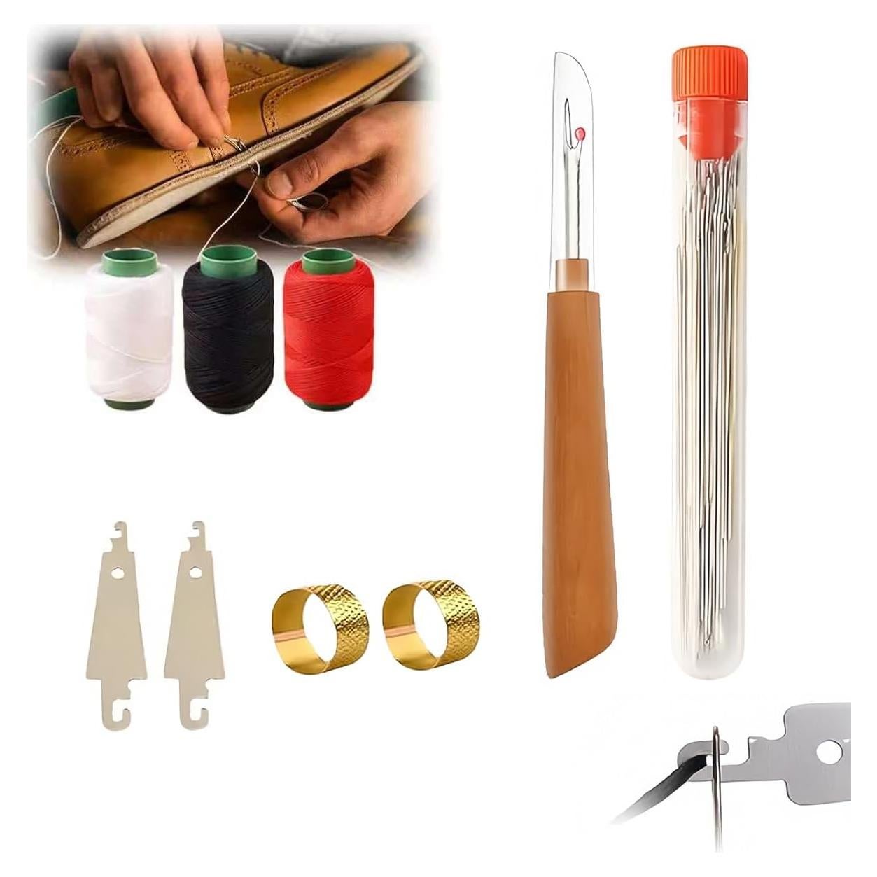 Big Eye Steel Sewing Needles Kit, Sewing Tool Set, Needles Thread Hand Repair Tools Portable Hand Sewing & Repair Tools, Sewing kit for Beginners, Professional DIY Lovers (31)