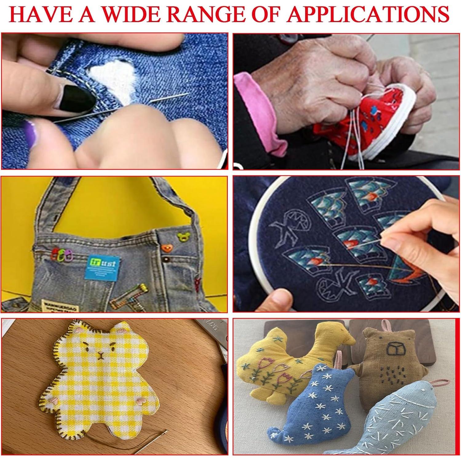 Big Eye Steel Sewing Needles Kit, Sewing Tool Set, Needles Thread Hand Repair Tools Portable Hand Sewing & Repair Tools, Sewing kit for Beginners, Professional DIY Lovers (31)