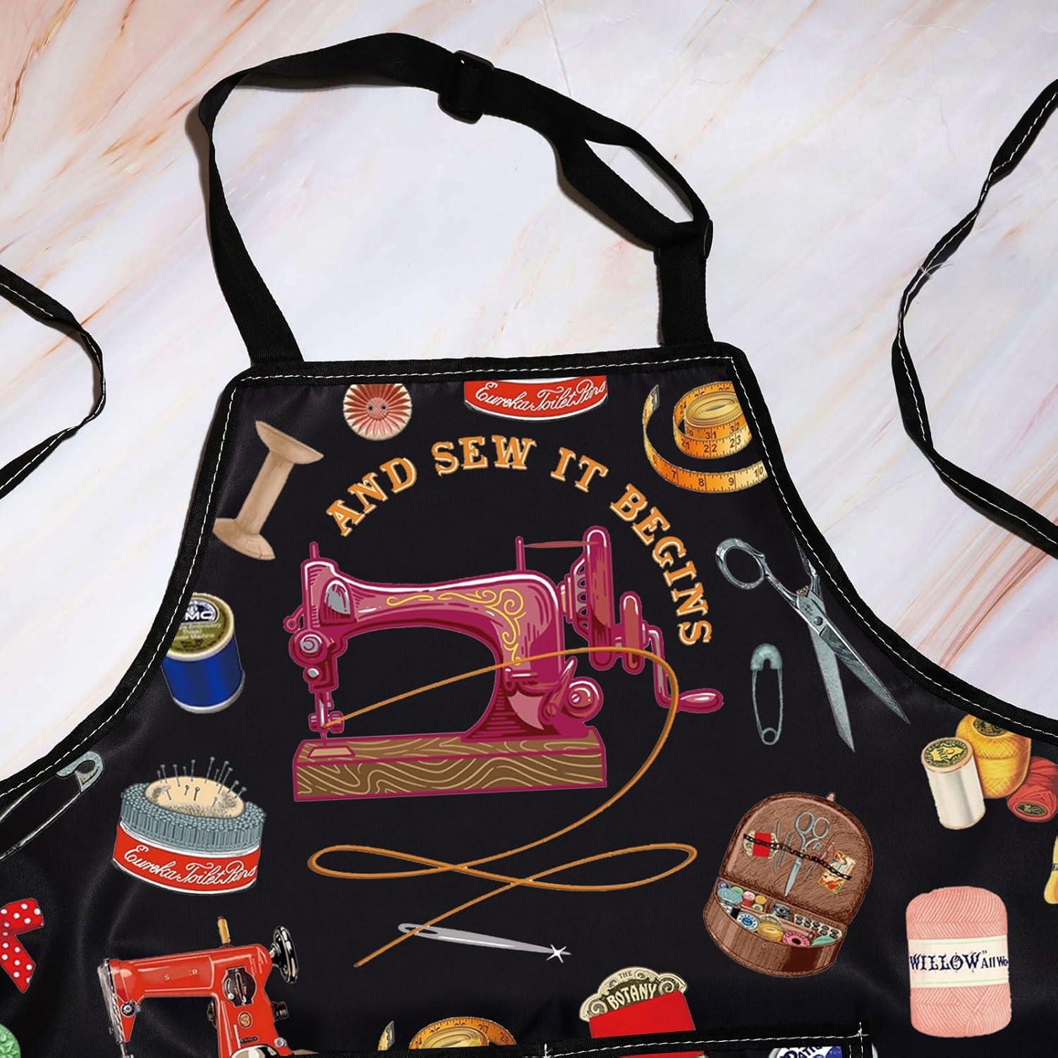 Delantal Ajustable WZMPA Maker con Bolsillos para Cocina 72x68cm