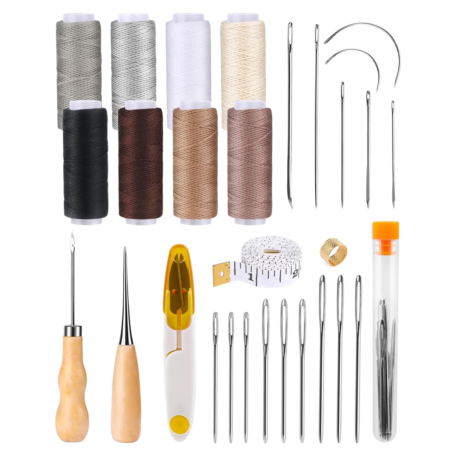 Kit de Costura de Tapicería Jupean 30 Piezas para Cuero y Tela