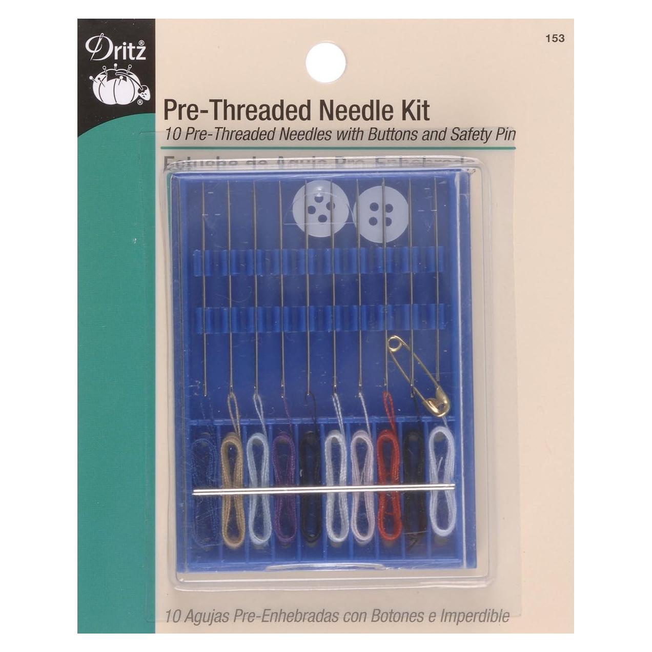 Kit de Agujas Pre-Enhebradas Dritz 153 - 10 Agujas y Botones