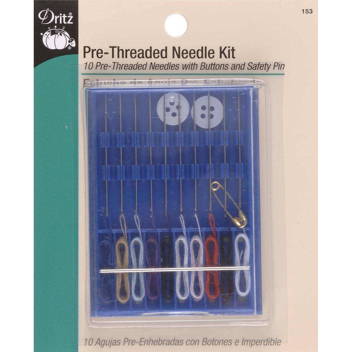 Kit de Agujas Pre-Enhebradas Dritz 153 - 10 Agujas y Botones