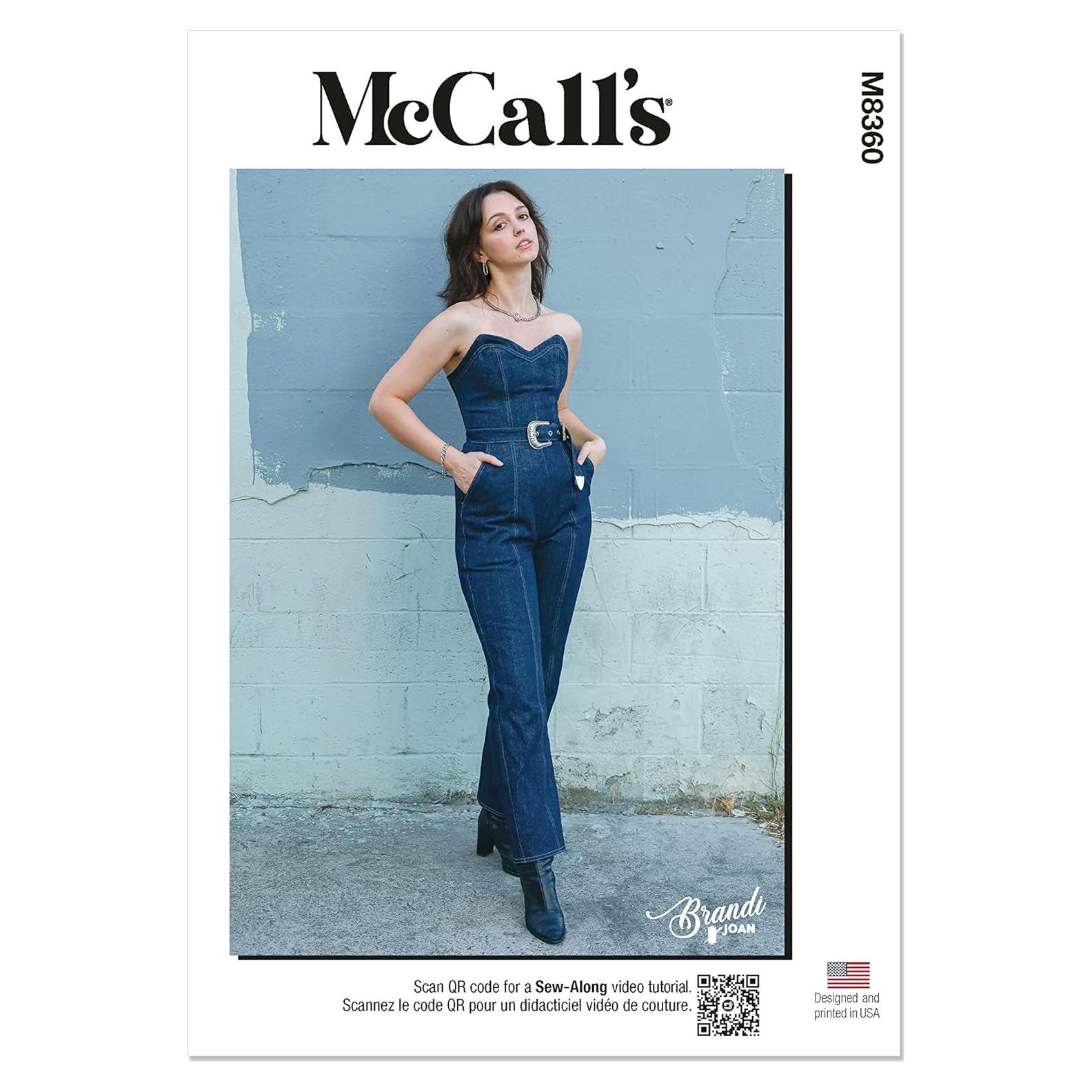 Kit de Patrón de Costura Mono Damas McCall's M8360 Tallas 16-24