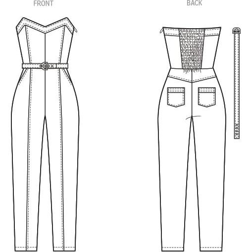 Kit de Patrón de Costura Mono Damas McCall's M8360 Tallas 16-24