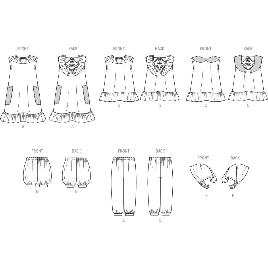 Kit de Patrón de Costura Butterick B6951 para Niños Tallas 1-4