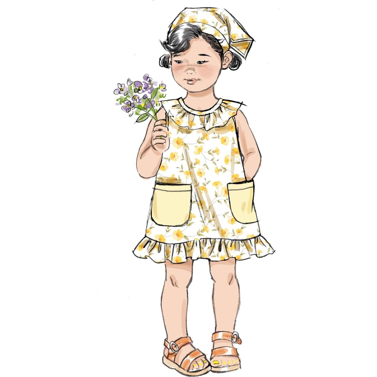 Kit de Patrón de Costura Butterick B6951 para Niños Tallas 1-4