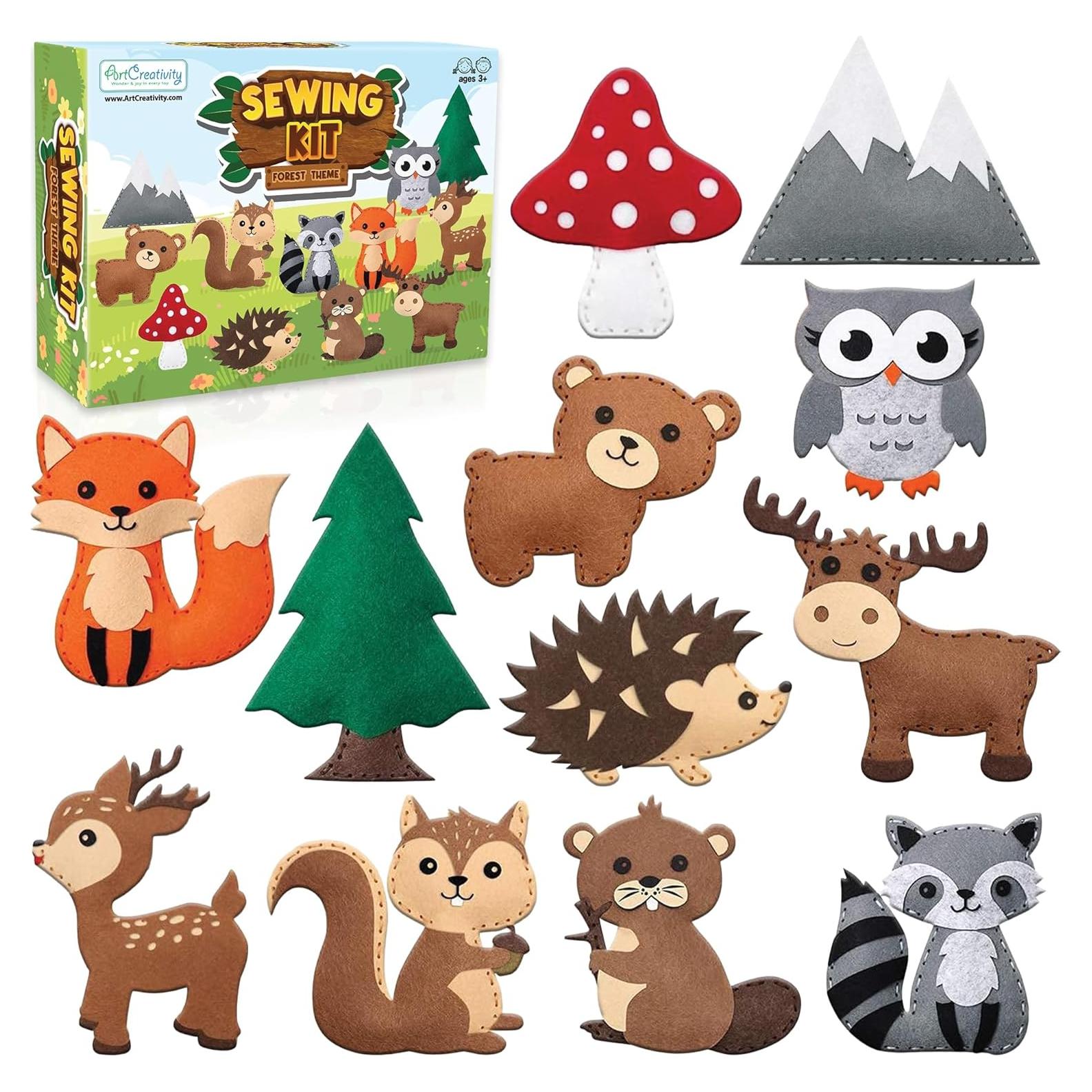 Kit de Costura para Niños ArtCreativity - Animales del Bosque