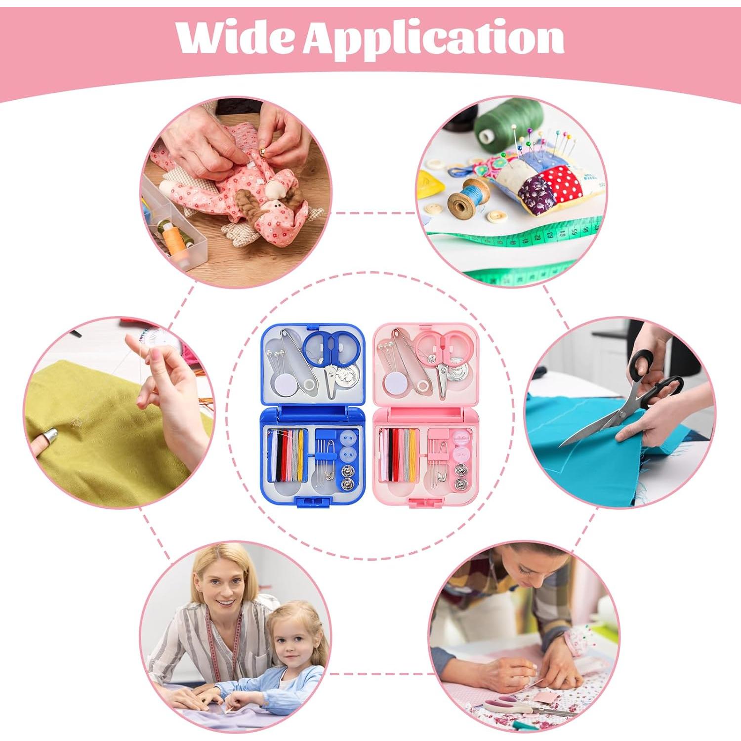 Kit de Costura de Viaje Aiyorse Mini 2 Piezas Portátil