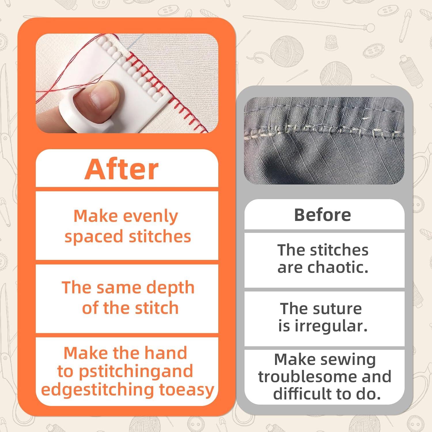 Kit de Costura RUIKAIRISE con Plantillas, Dedales y Cuchillos