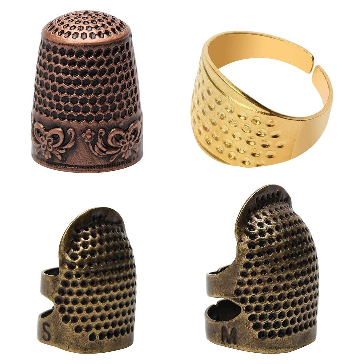 Juego de 4 Dedales de Costura Ajustables Zhaoyao