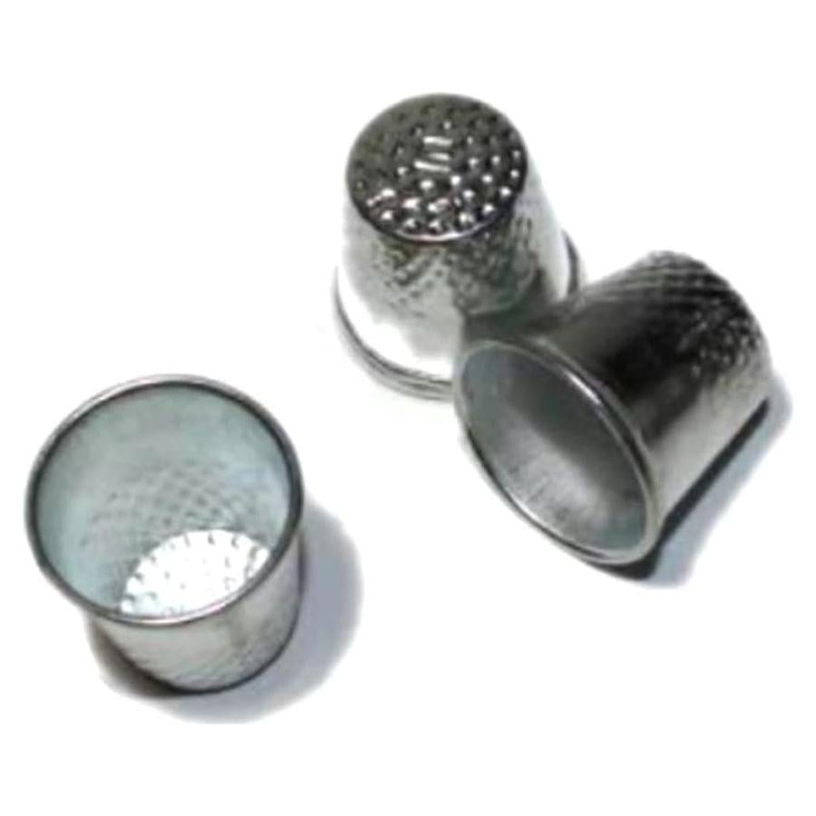 Conjunto de 3 Dedales de Metal Plateado Calsgkspray