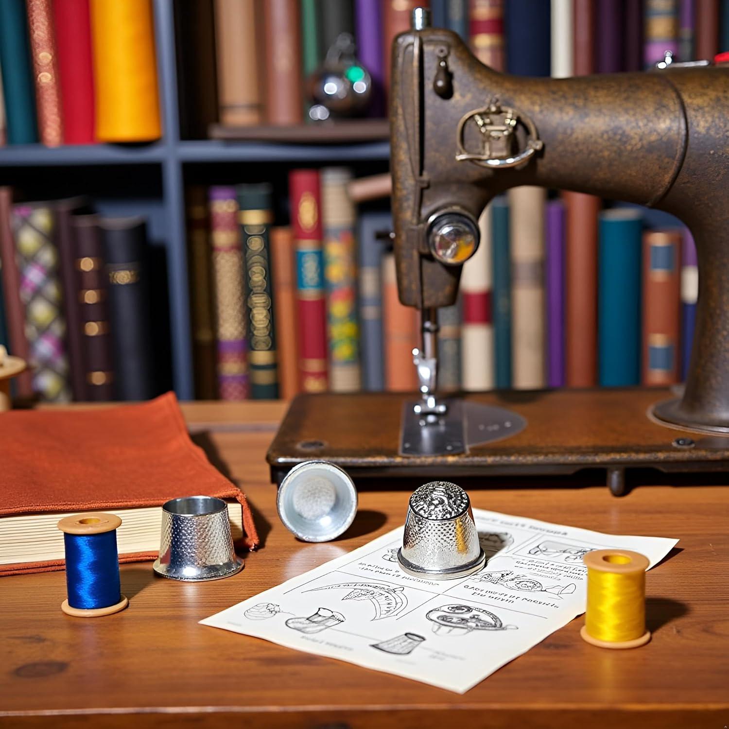 Conjunto de 3 Dedales de Metal Plateado Calsgkspray