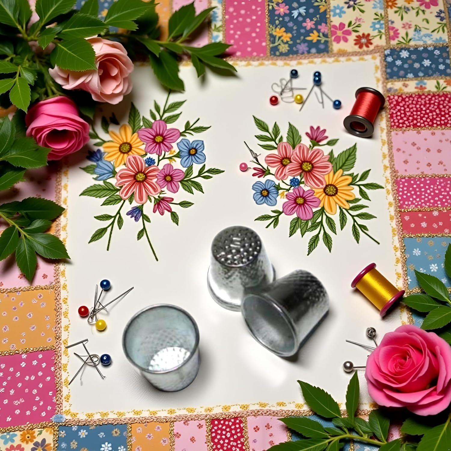 Conjunto de 3 Dedales de Metal Plateado Calsgkspray