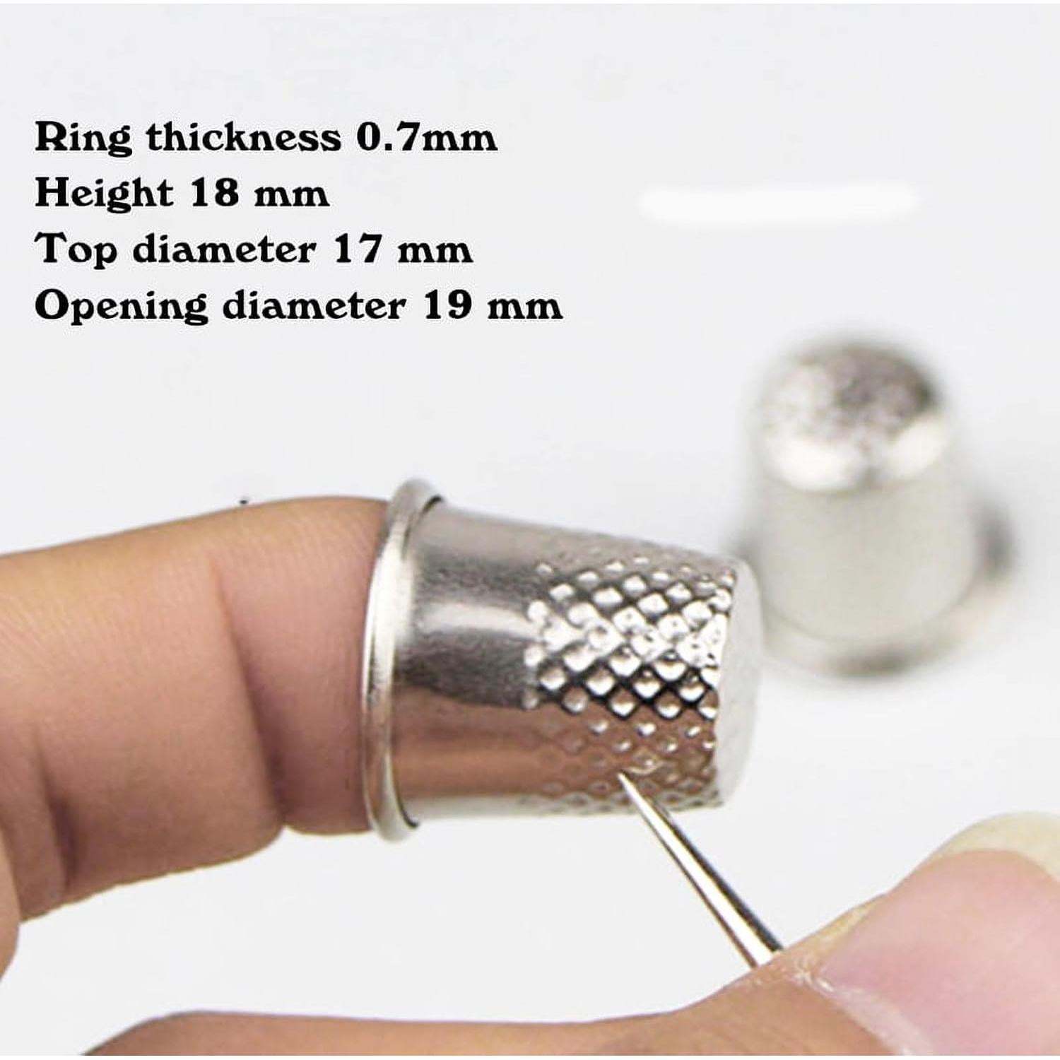 Conjunto de 3 Dedales de Metal Plateado Calsgkspray