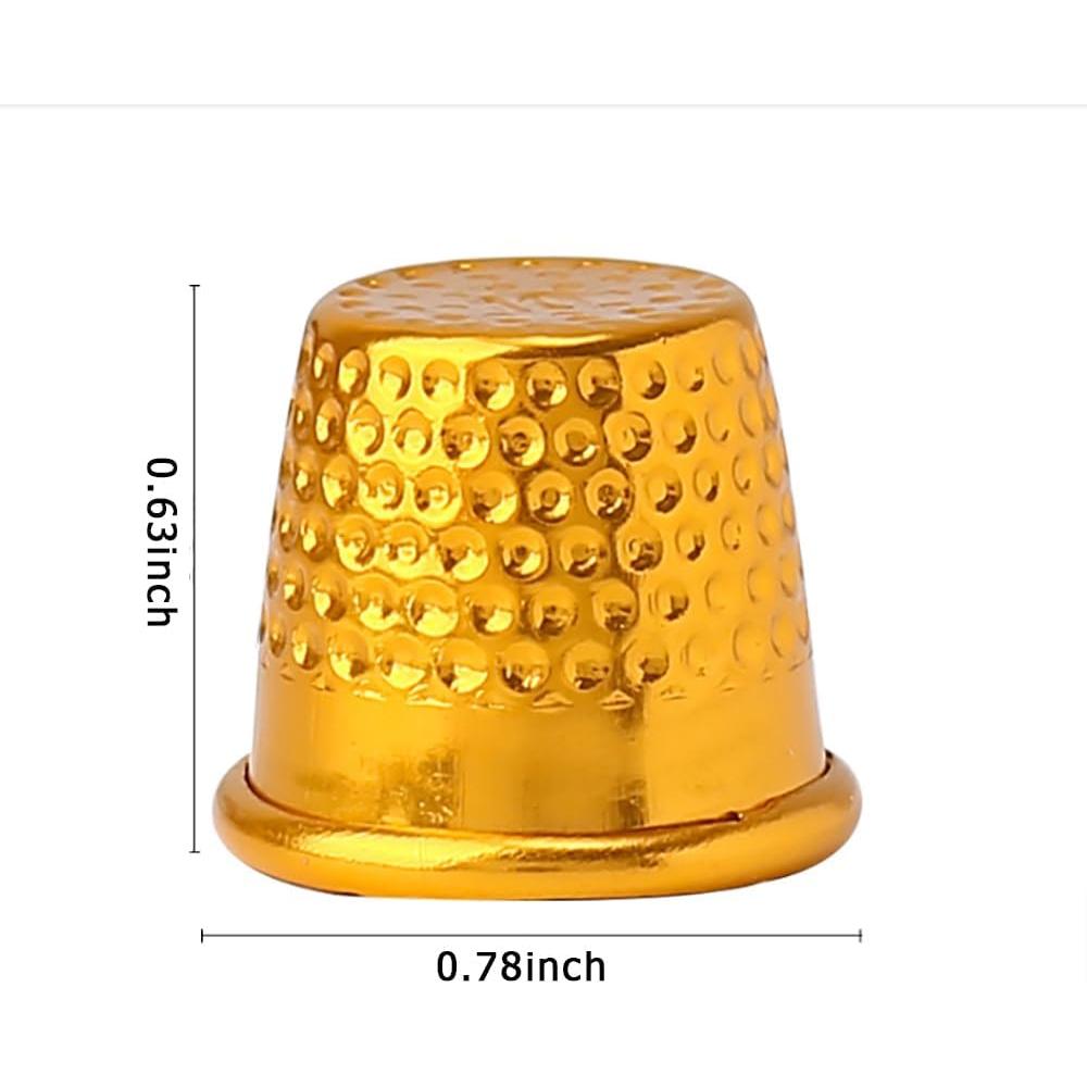 40 Dedales de Costura Dorados ABMFG Metal Acolchar