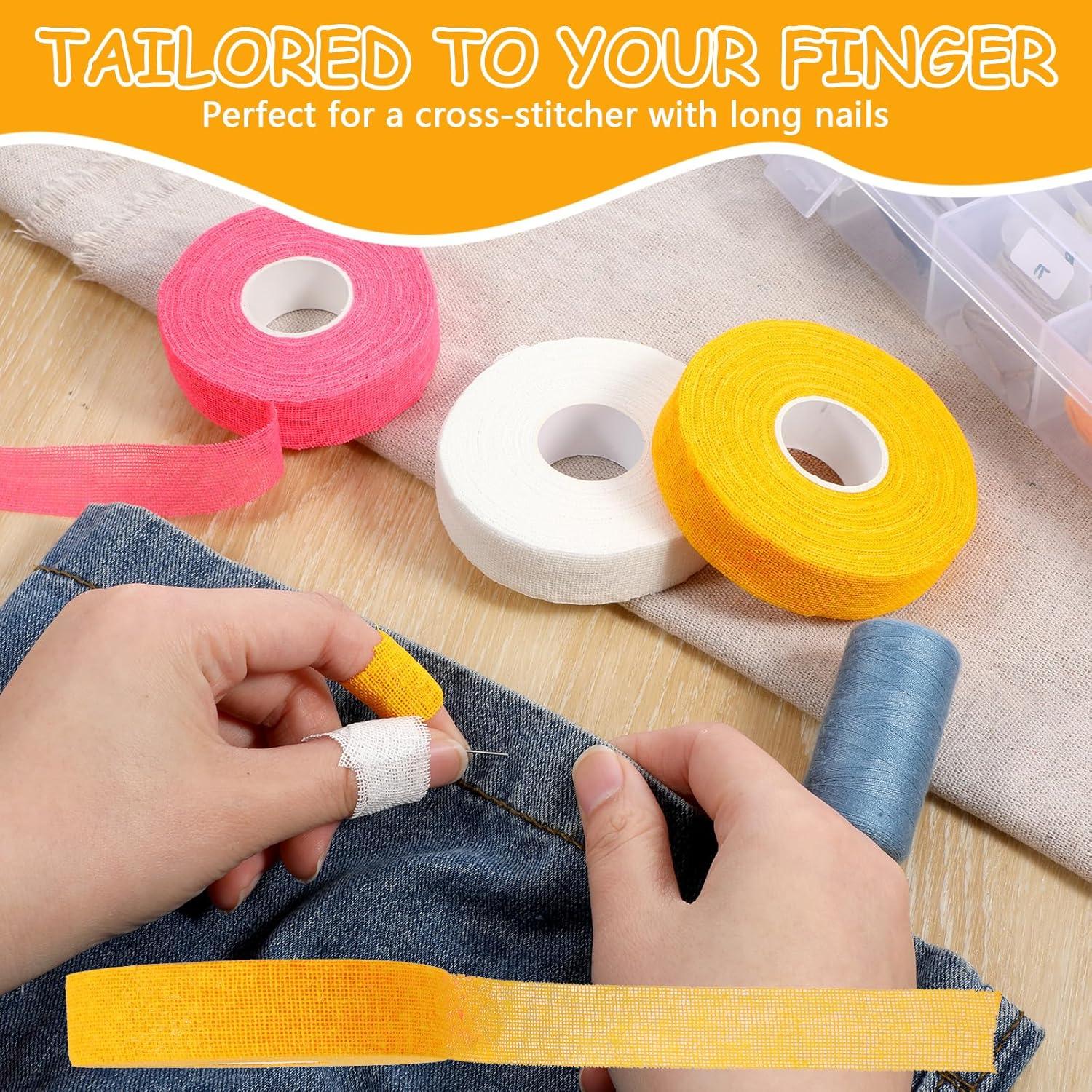 Cinta Protectora de Dedo Bewudy - 3 Rollos Algodón 14m