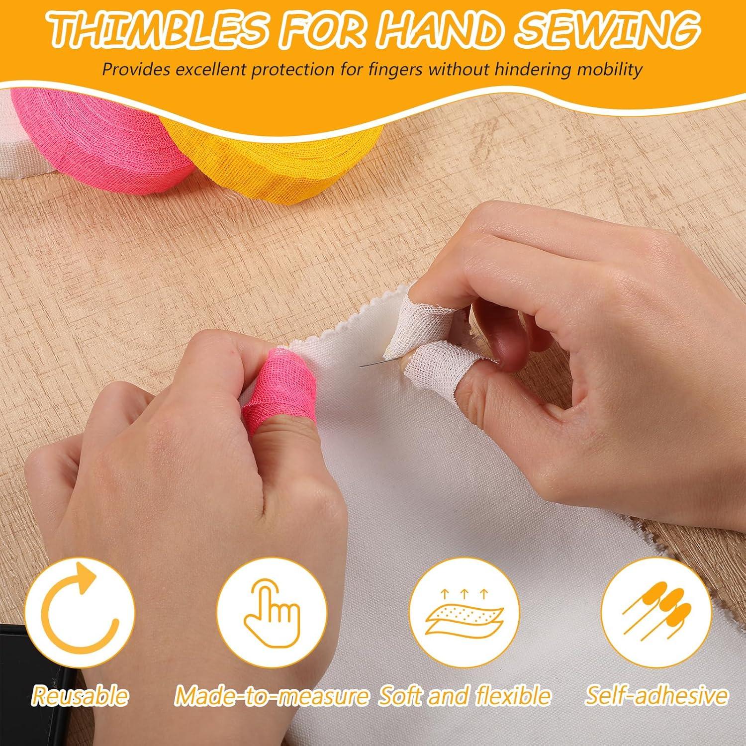 Cinta Protectora de Dedo Bewudy - 3 Rollos Algodón 14m