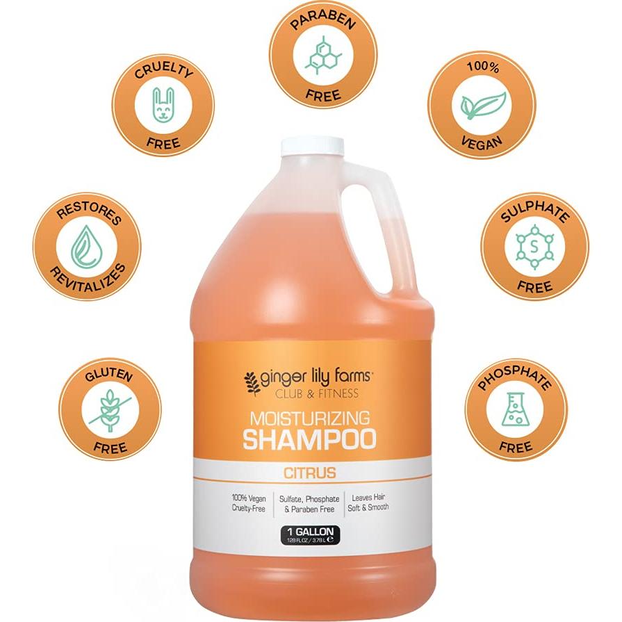 Champú Hidratante Ginger Lily Farms 3.785 L Vegano Aroma Cítrico