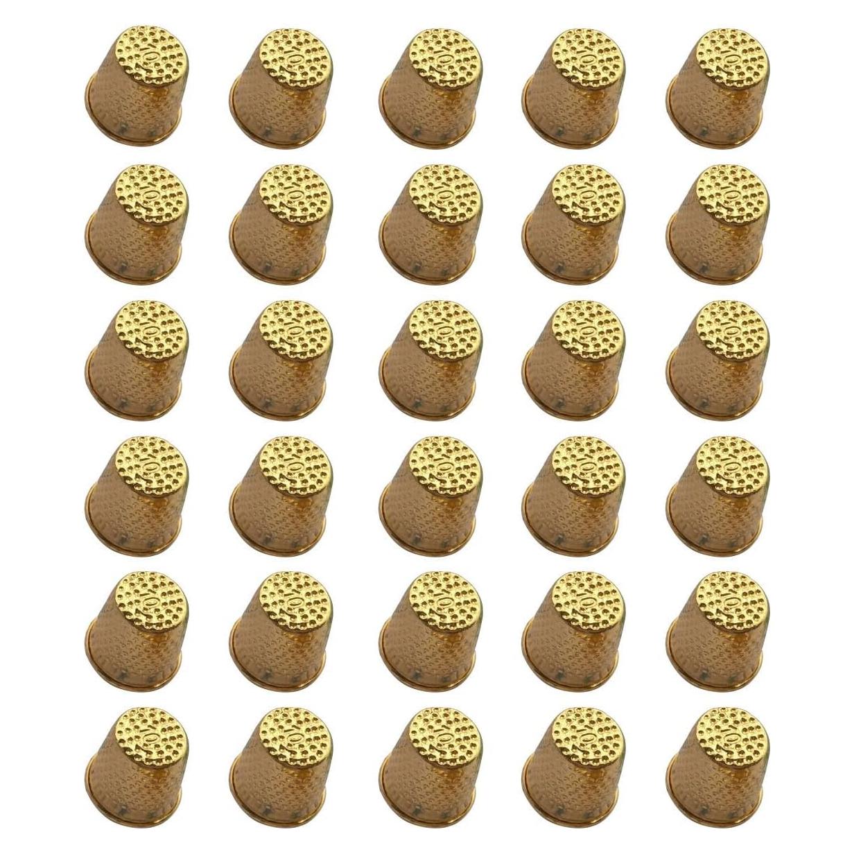 Dedales de Metal LGEGE 30 Pcs Vintage Dorados 18mm