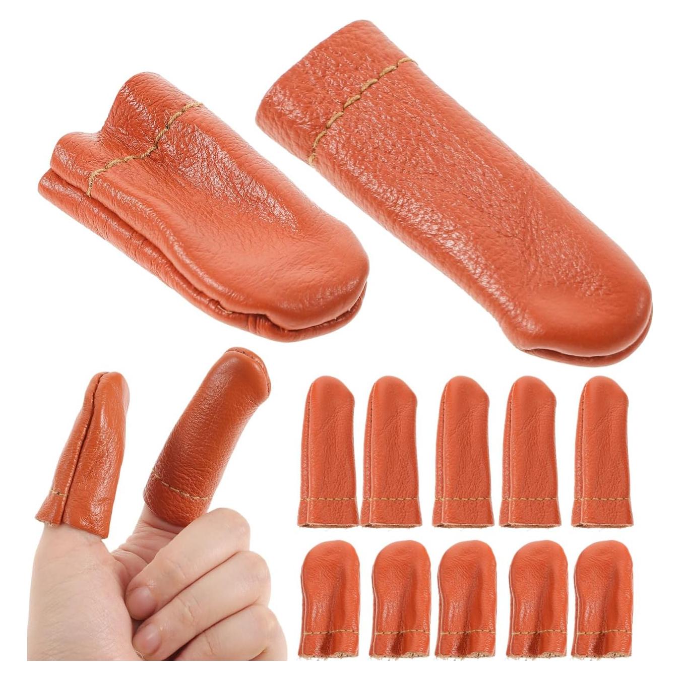 Dedales de Cuero NOLITOY 20 Pcs Protectores para Costura DIY