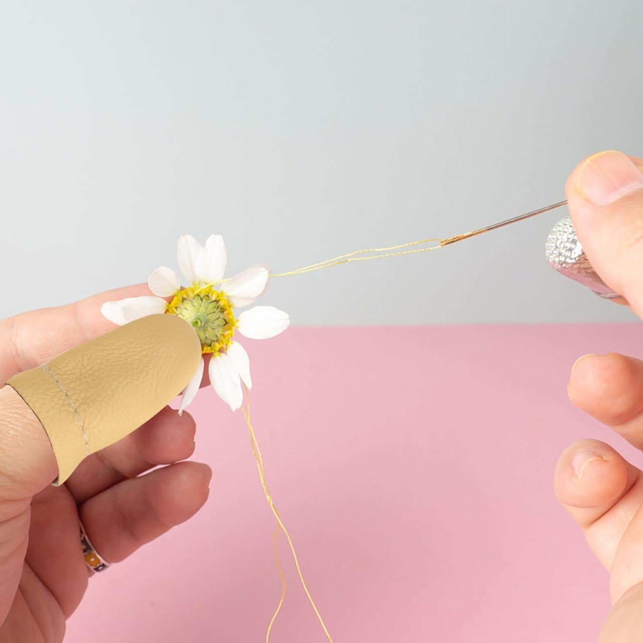 Dedales de Cuero NOLITOY 20 Pcs Protectores para Costura DIY