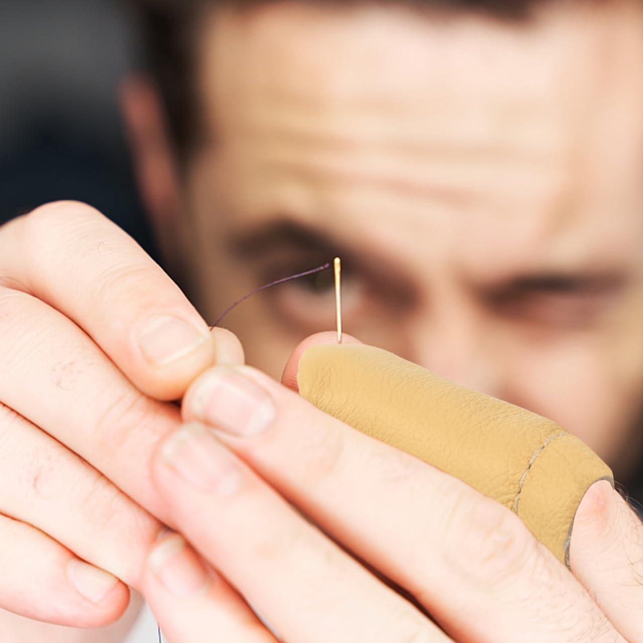 Dedales de Cuero NOLITOY 20 Pcs Protectores para Costura DIY